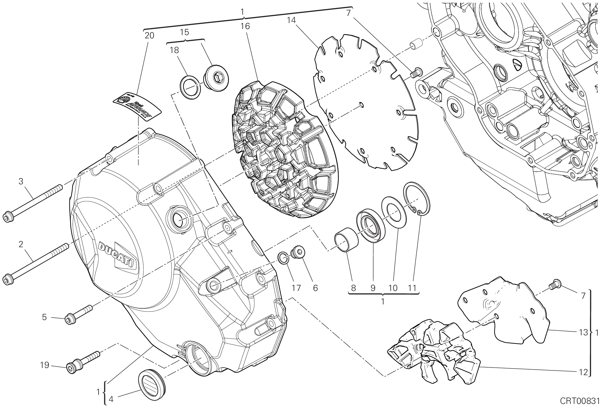 04A COUVERCLE EMBRAYAGE POUR DIAVEL 1260 S 2019