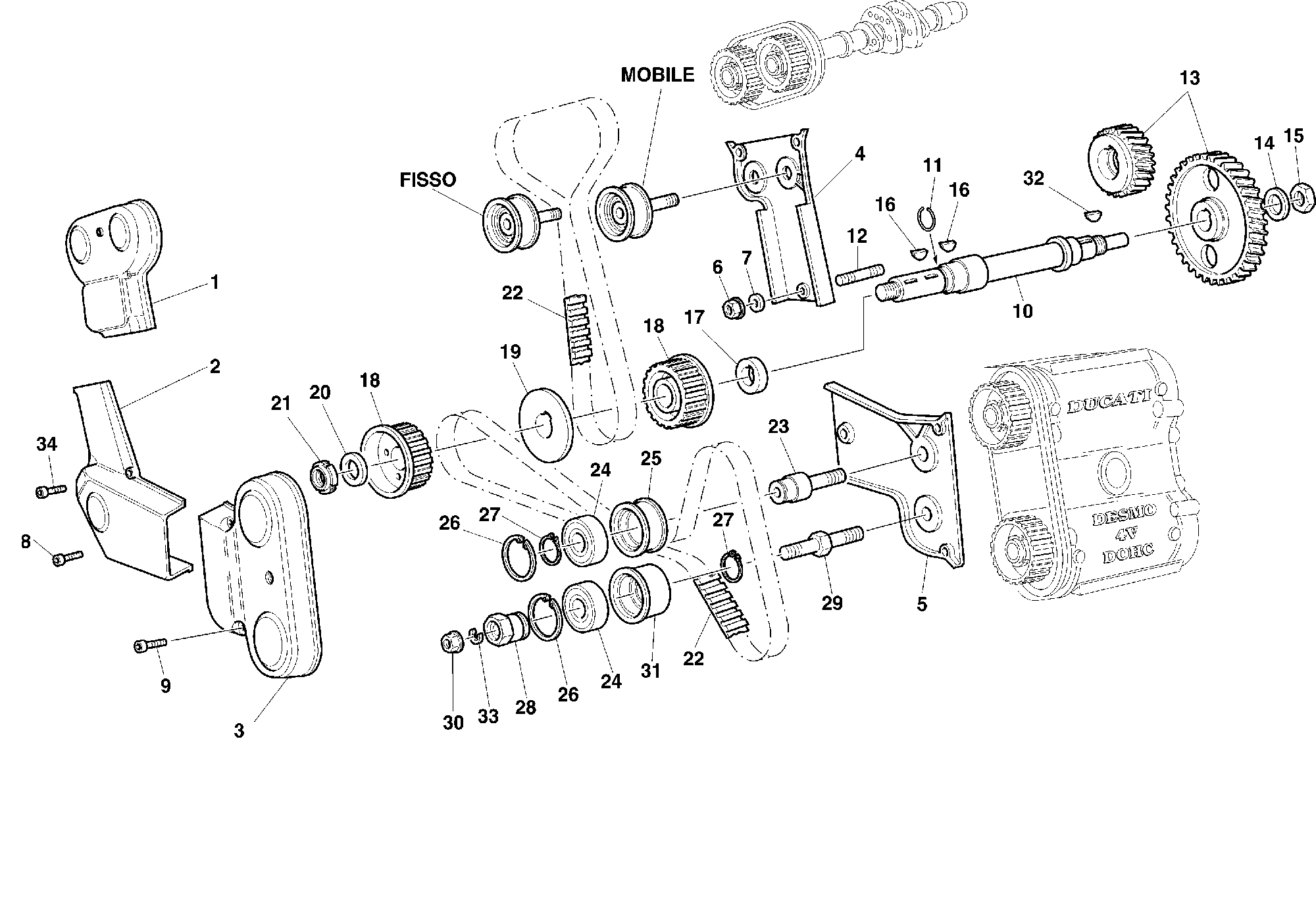 080 COURROIE DISTRIBUTION POUR SUPERBIKE 996 1999