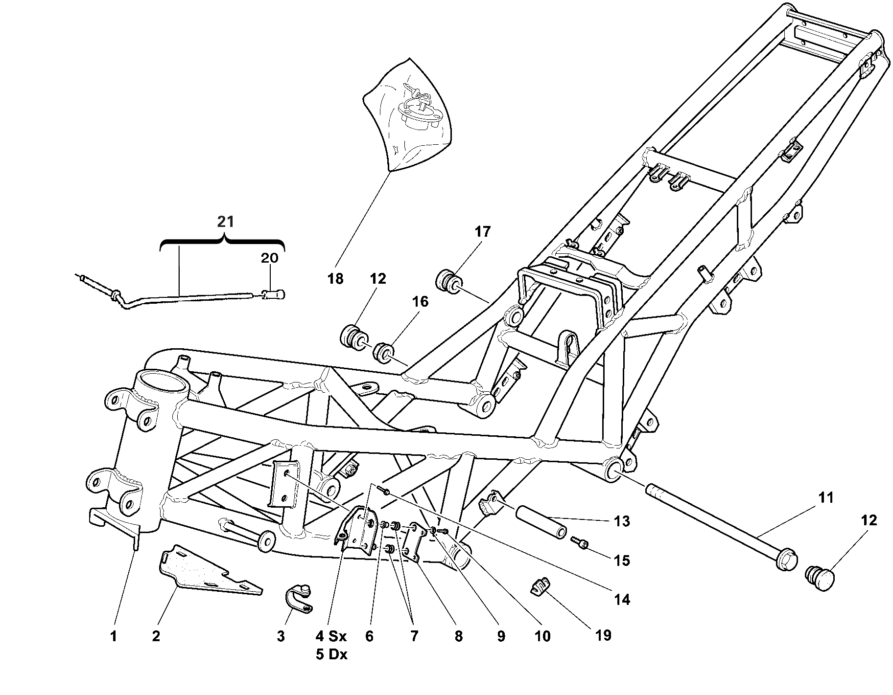 019 CADRE POUR SPORT TOURING ST4 1999
