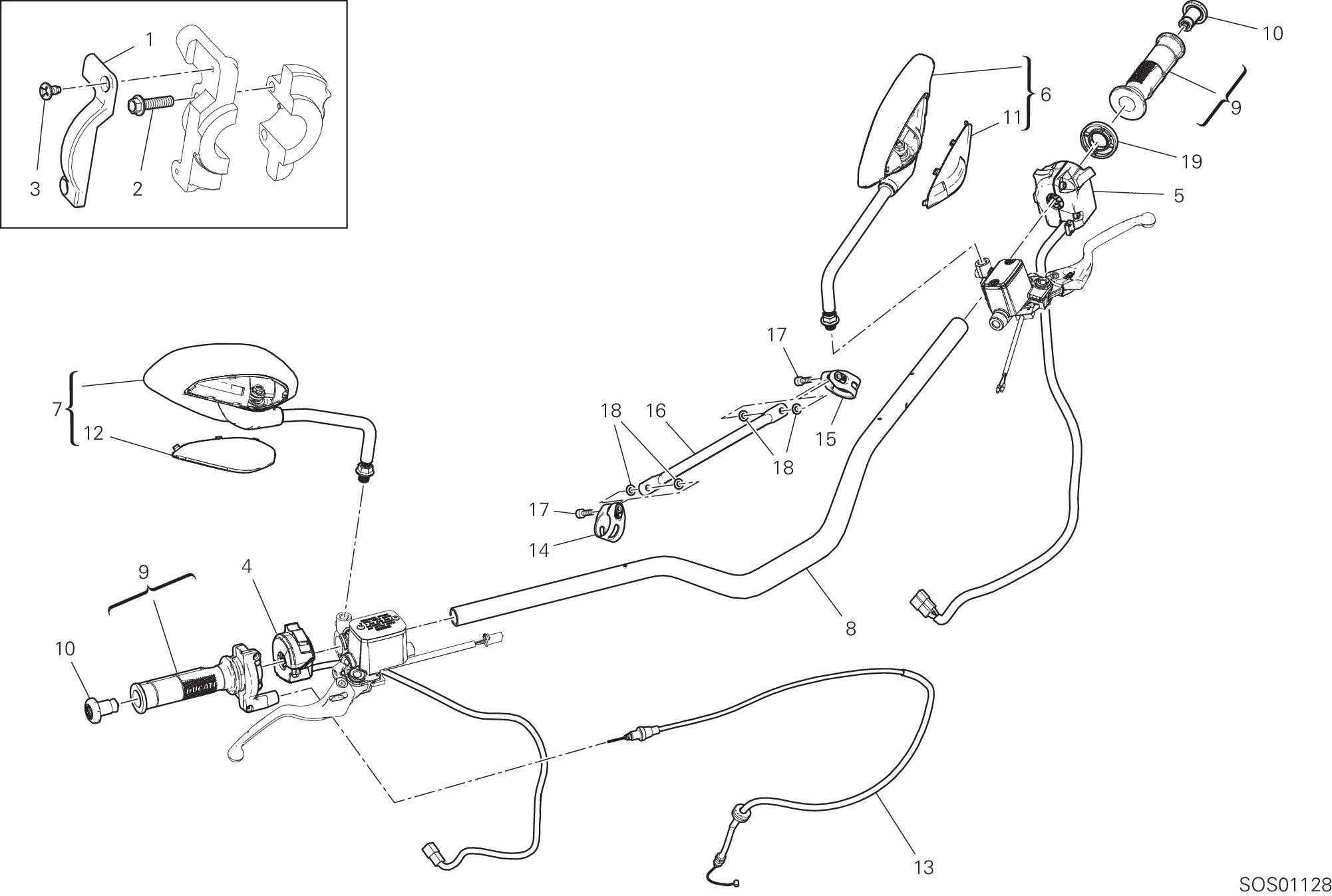 22A GUIDON POUR SCRAMBLER DESERT SLED 2022