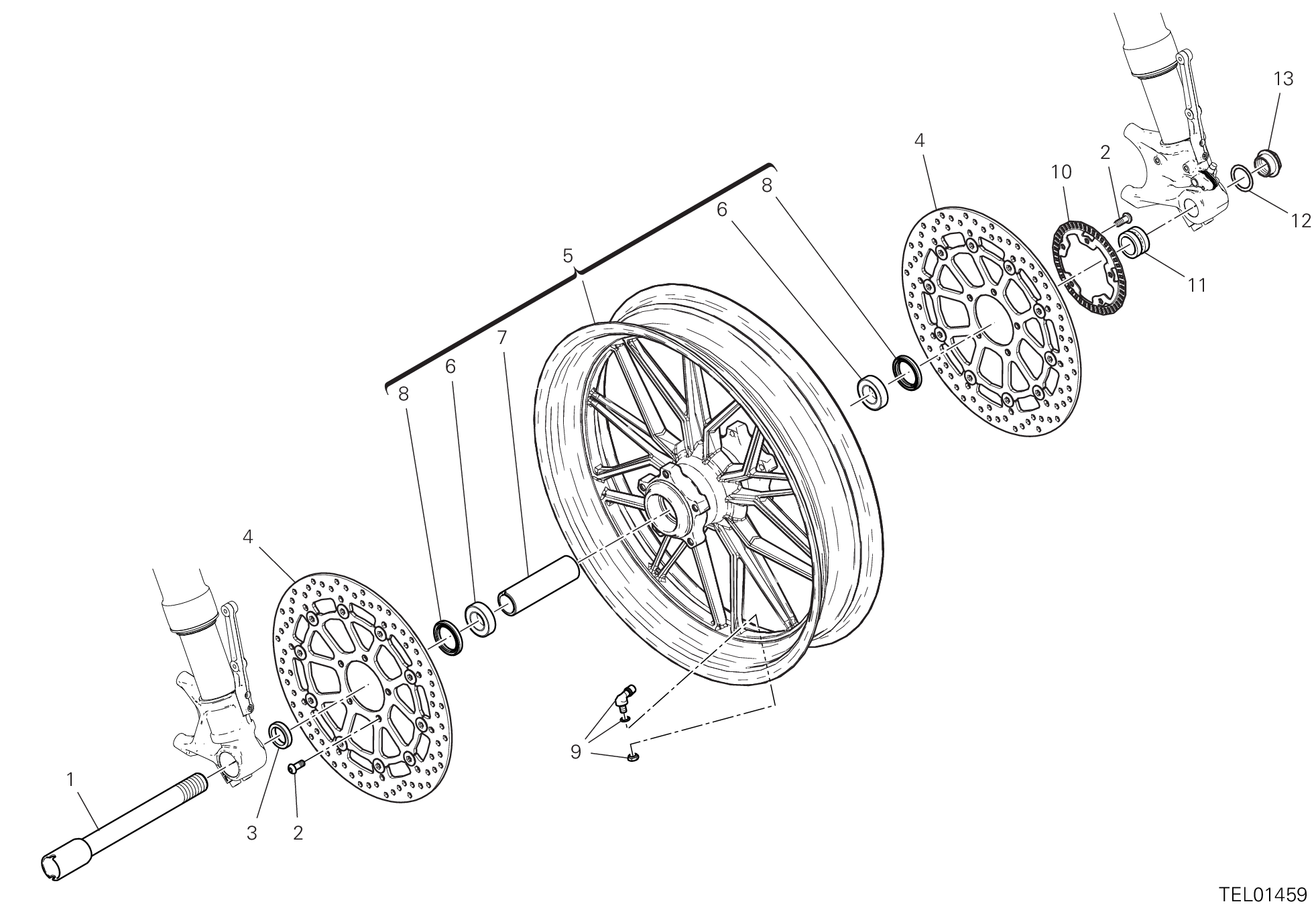 27A ROUE AVANT POUR DIAVEL 1260 LAMBO 2021