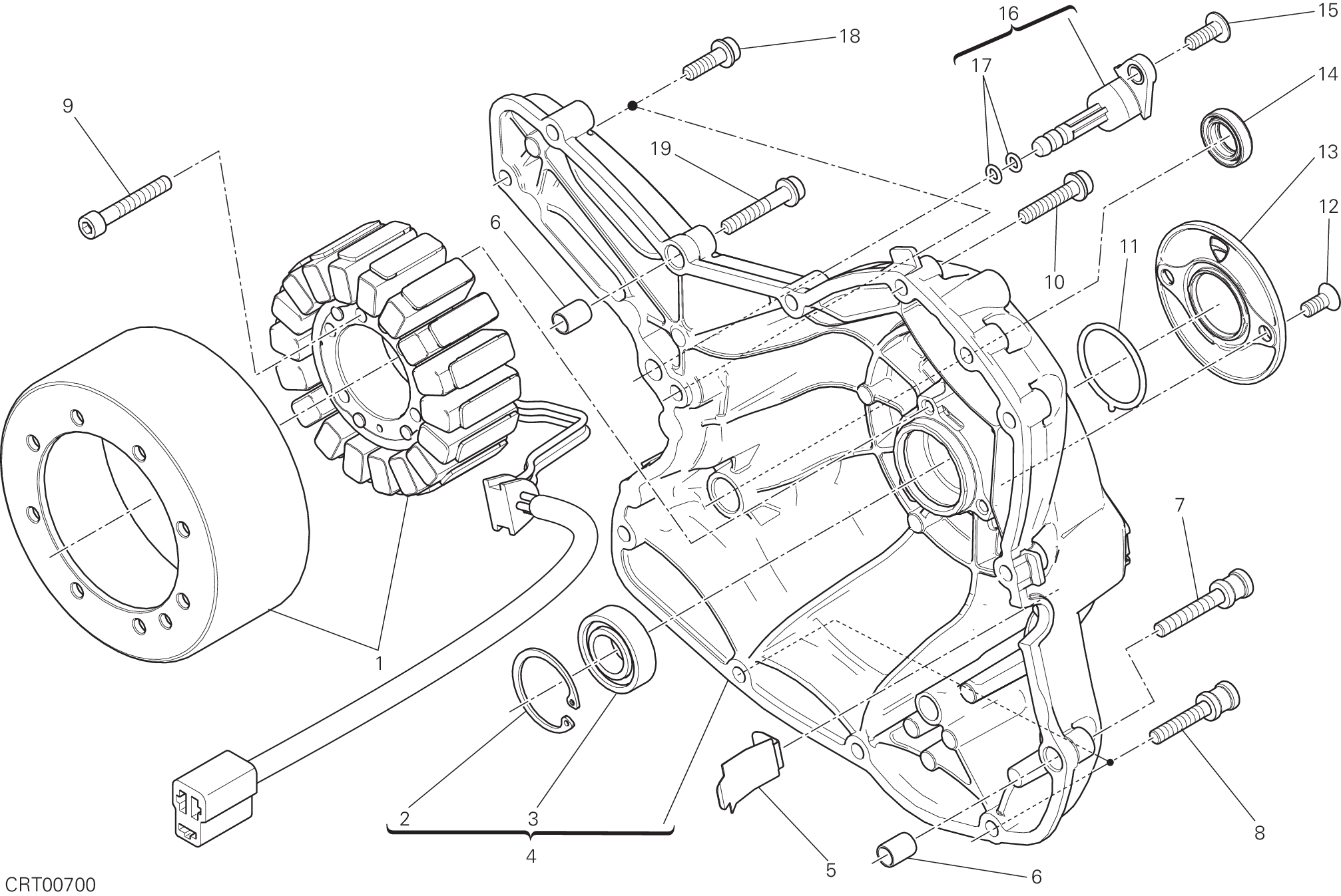 011 COUVERCLE GENERATEUR POUR SCRAMBLER URBAN ENDURO 2015