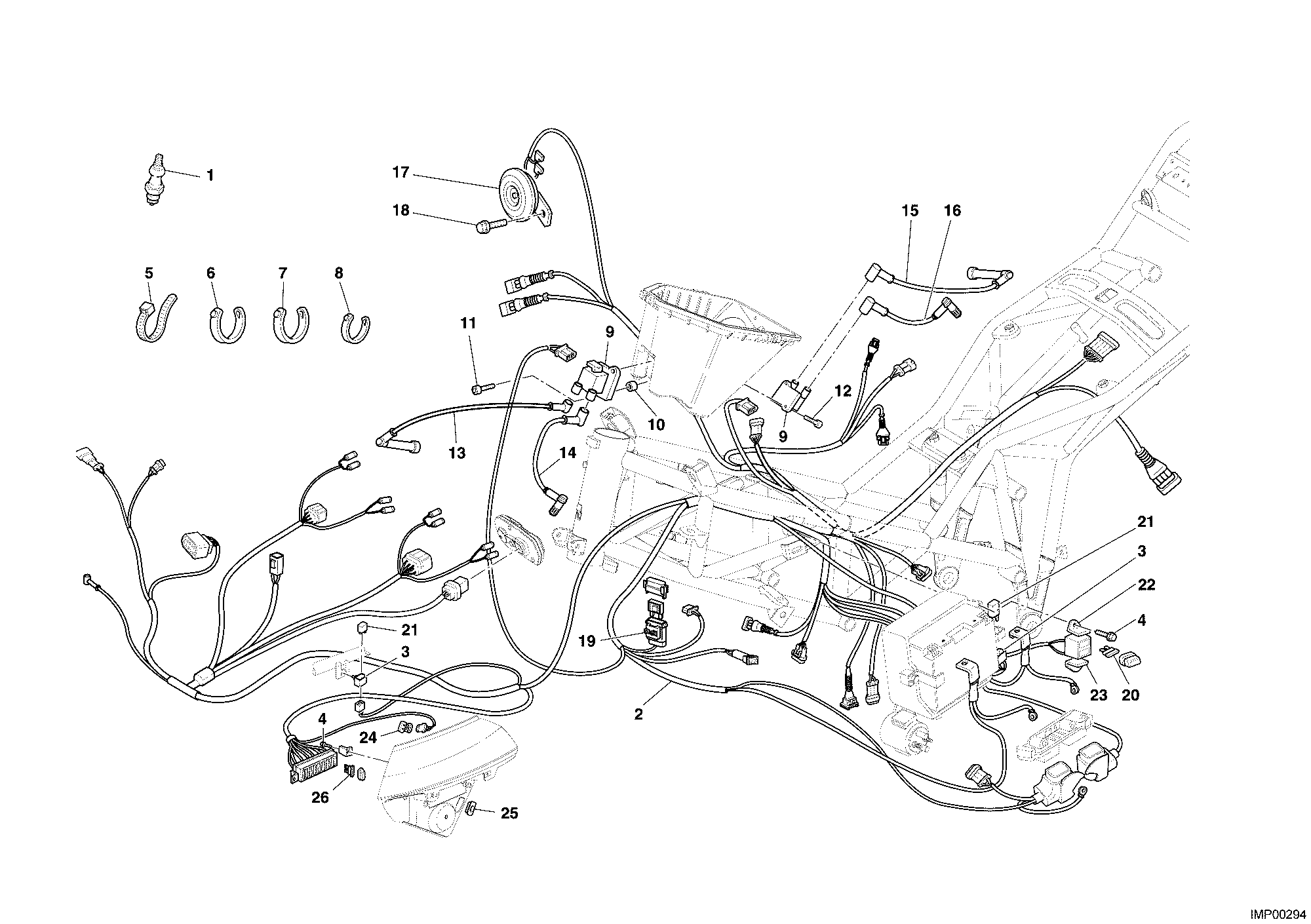 019 FAISCEAU DE FILS POUR MULTISTRADA 1000 2006