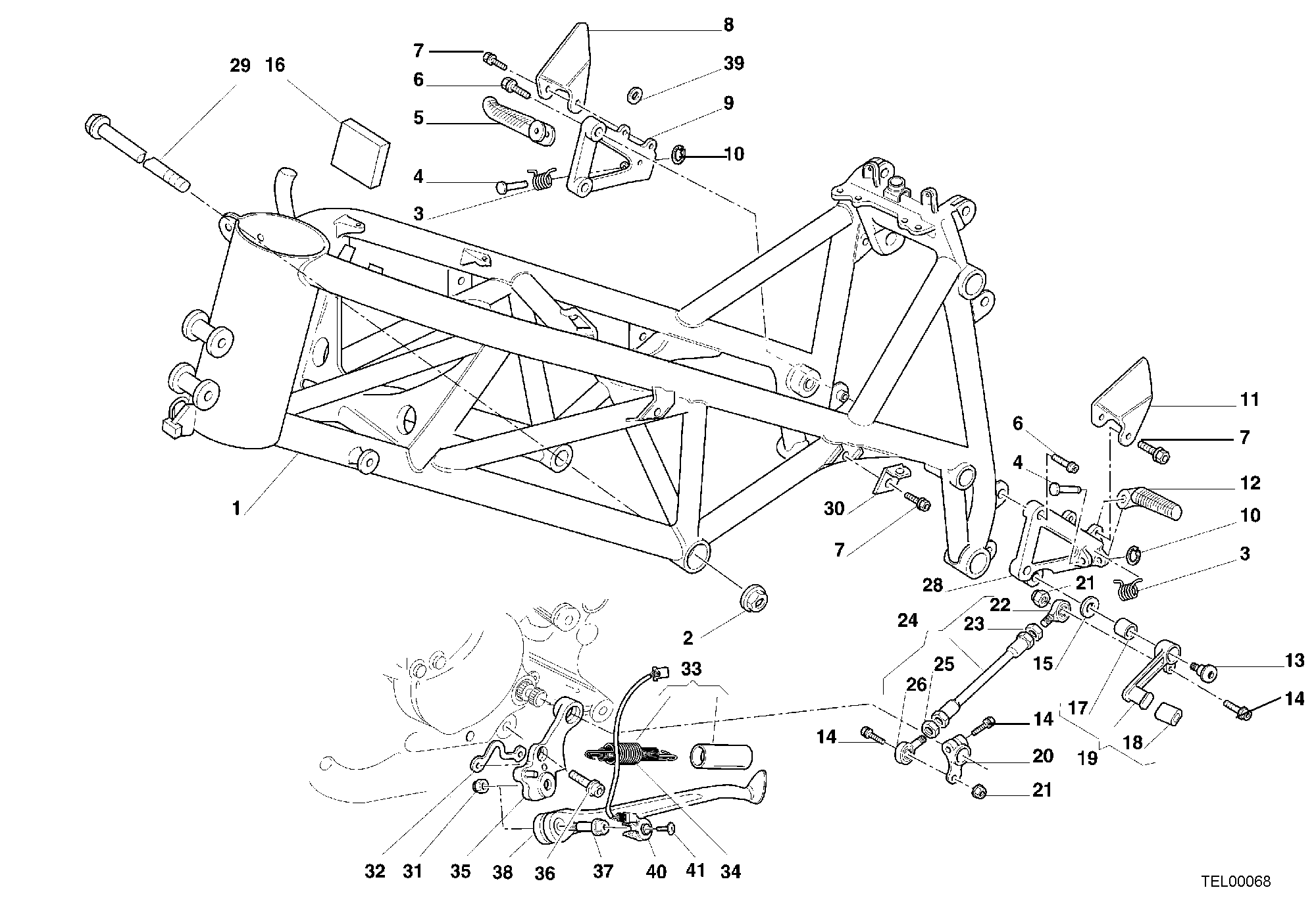 023 CADRE POUR SUPERBIKE 748 2001