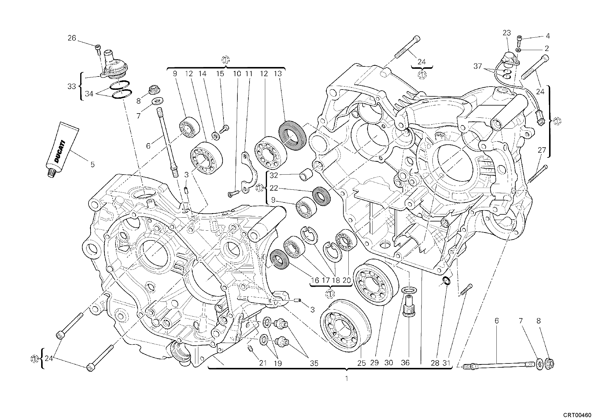 010 CARTER MOTEUR POUR HYPERMOTARD 796 2010