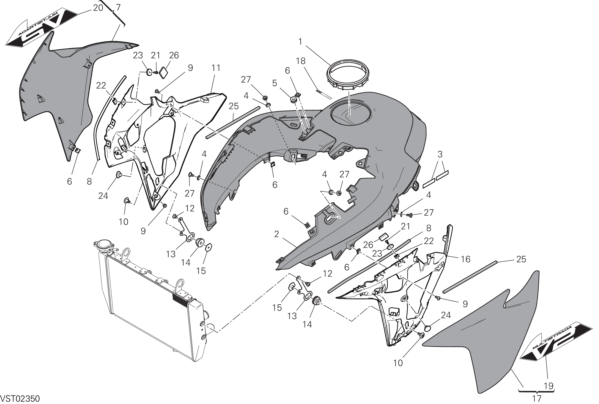 34A CARENATURA POUR MULTISTRADA V2 2022