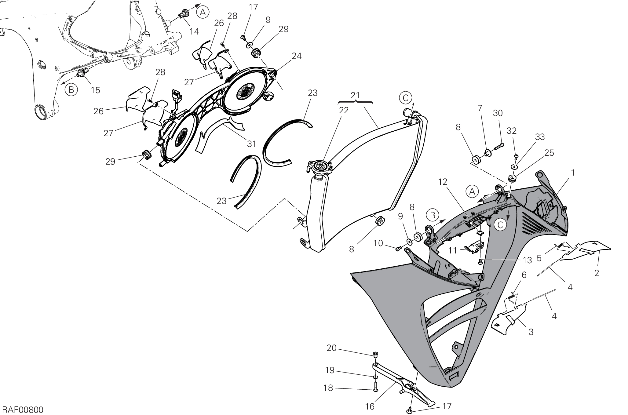 25A RADIATEUR DEAU POUR SUPERBIKE PANIGALE V4 2025
