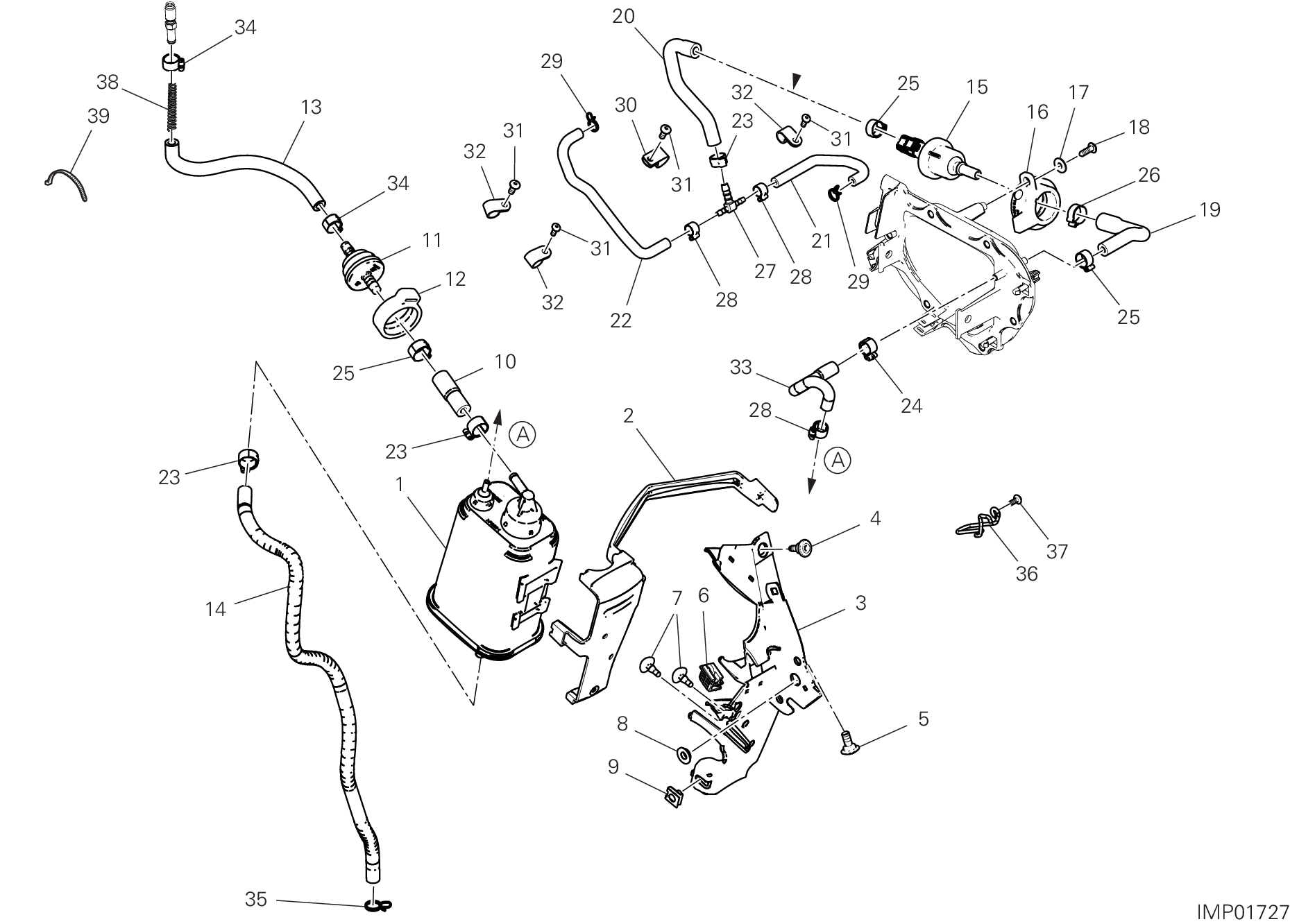 35B FILTRE CANISTER POUR SUPERBIKE PANIGALE V2 NEW 2025