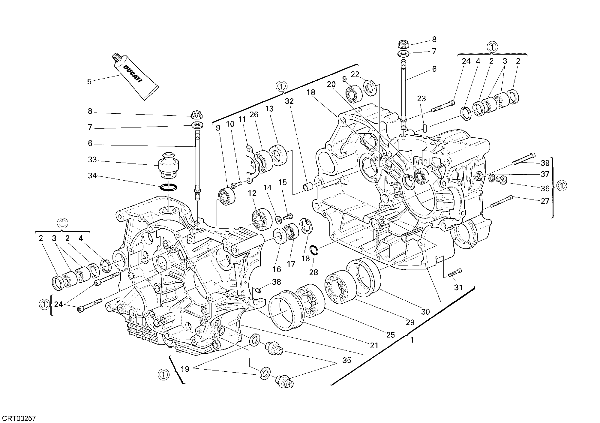 010 CARTER MOTEUR POUR MONSTER S2R 1000 2007