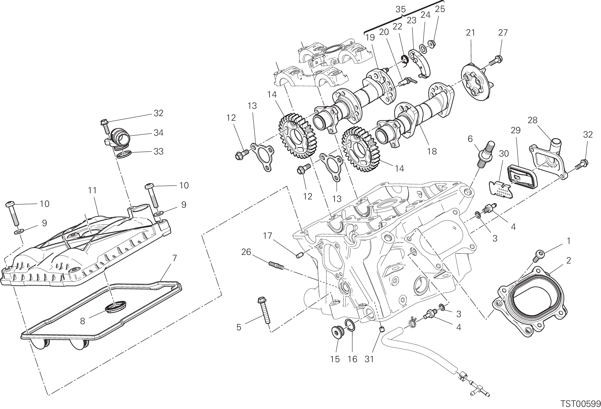 13A CULASSE VERTICALE DISTRIBUTION POUR SUPERBIKE 1299 SUPERLEGGERA 2017