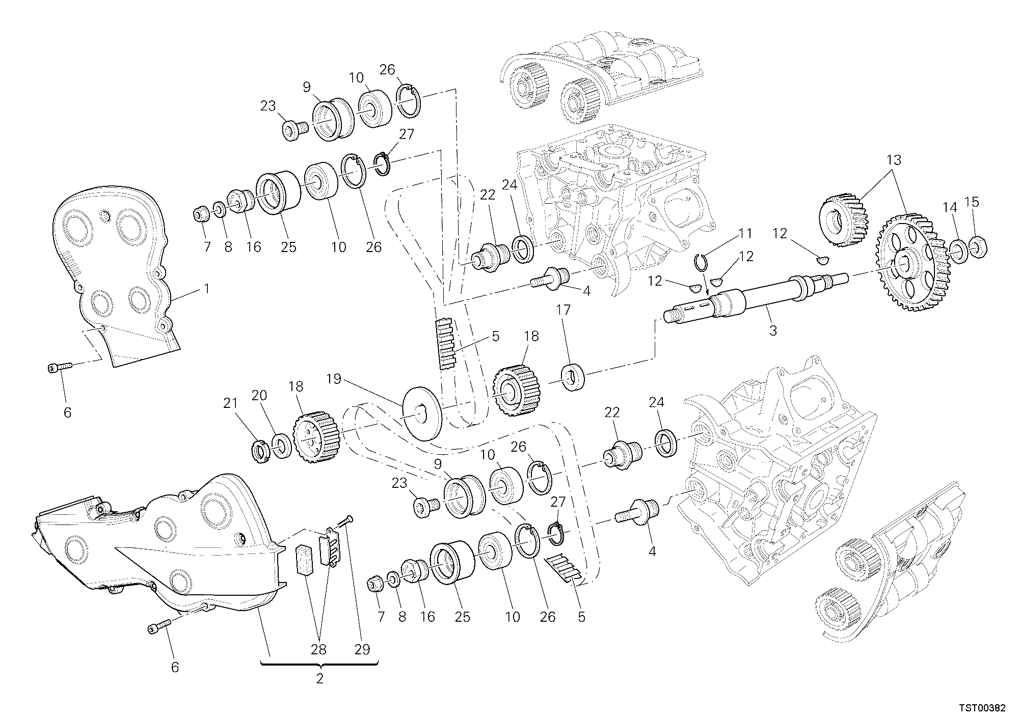 008 COURROIE DISTRIBUTION POUR SUPERBIKE 848 2009