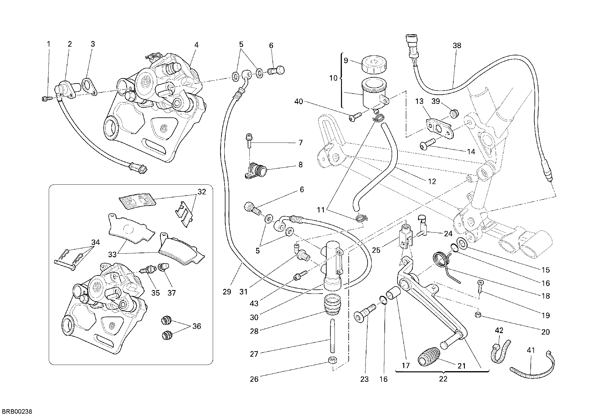 029 SYSTEME DE FREIN ARRIERE POUR SPORTCLASSIC GT1000 2009