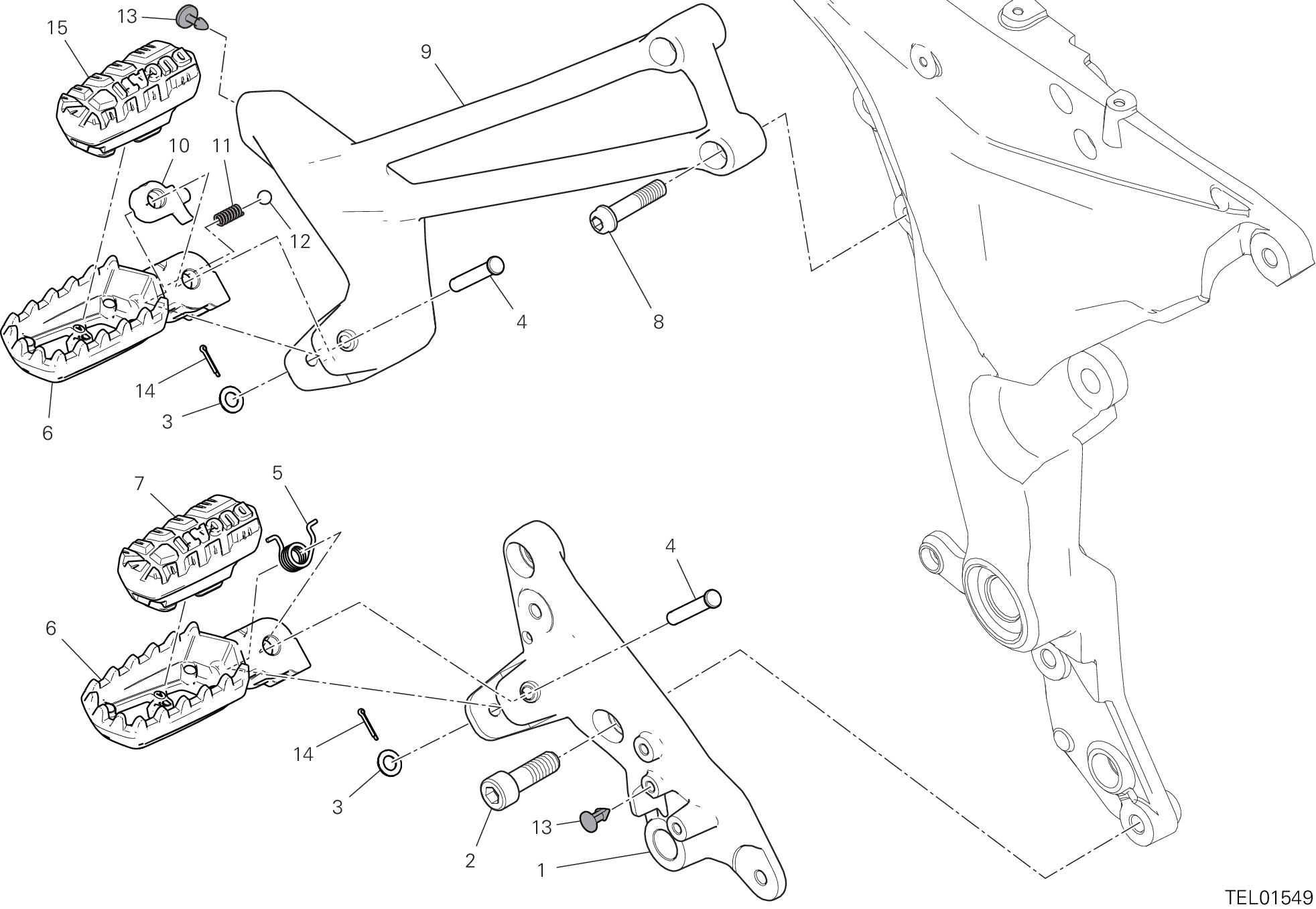 27D REPOSE PIEDS DROIT POUR MULTISTRADA V2 S 2022