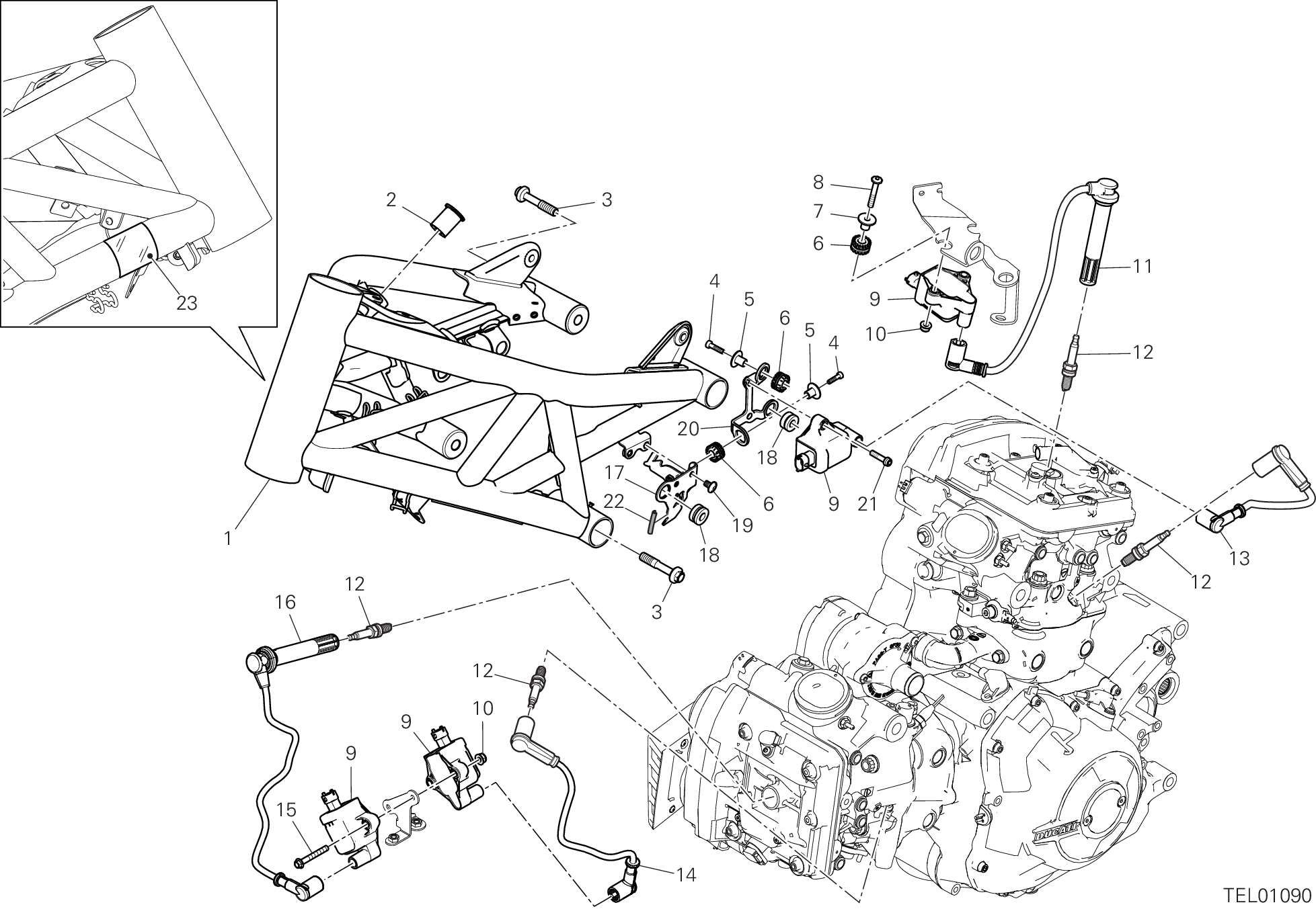 022 CADRE POUR XDIAVEL BLACK STAR 2021