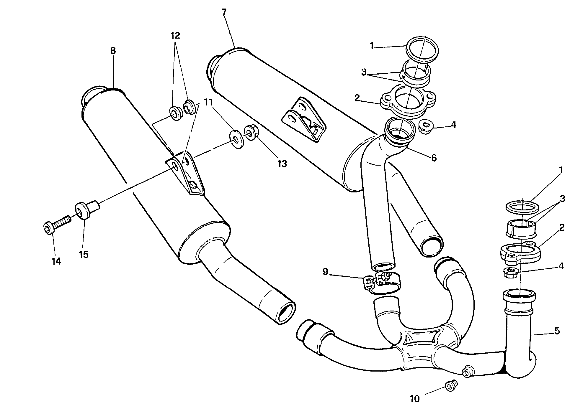 119 ECHAPPEMENT SUPERLIGHT POUR SUPERSPORT 900 SS 1991