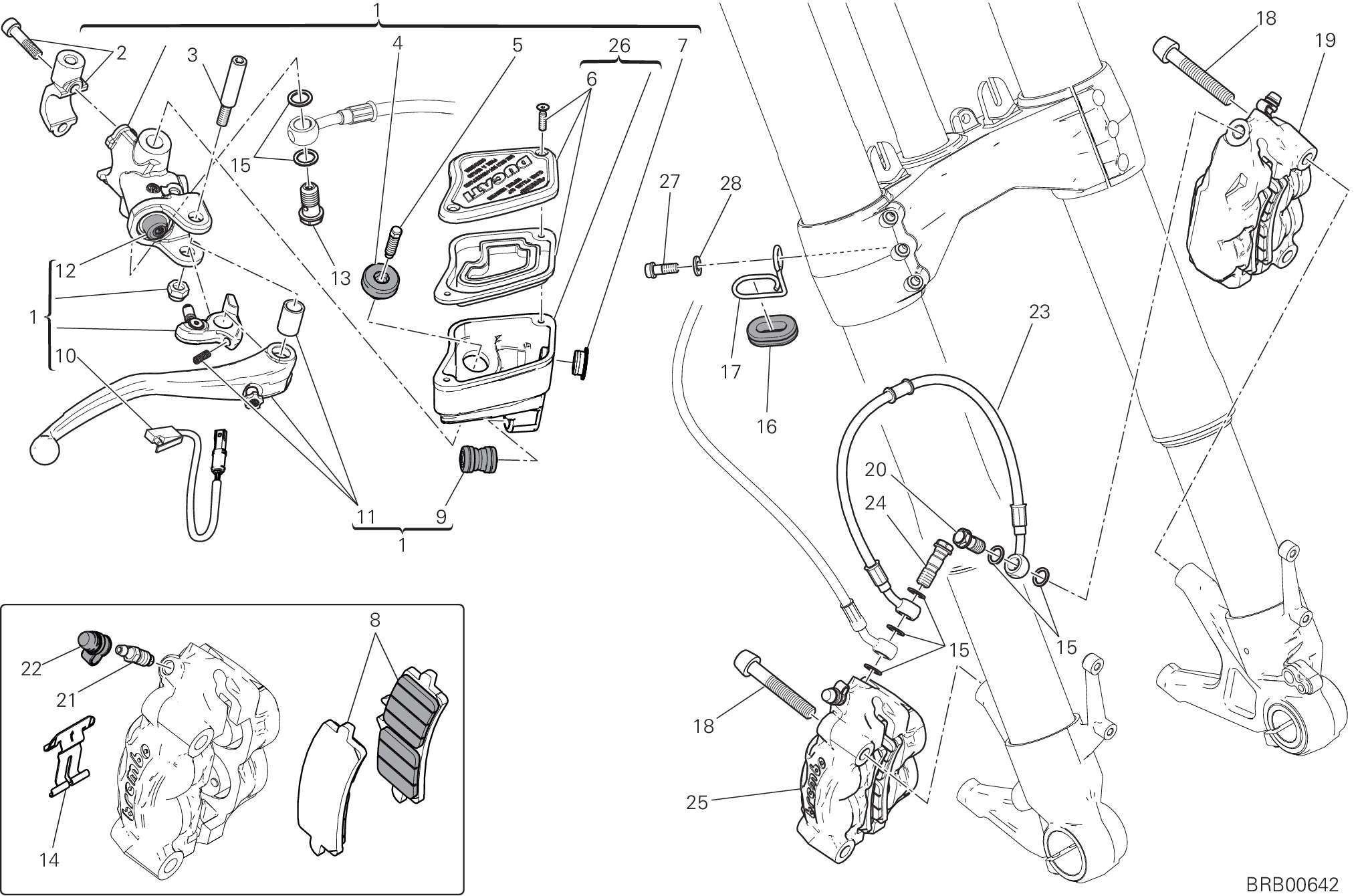 024 SYSTEME DE FREIN AVANT POUR XDIAVEL NERA 2022