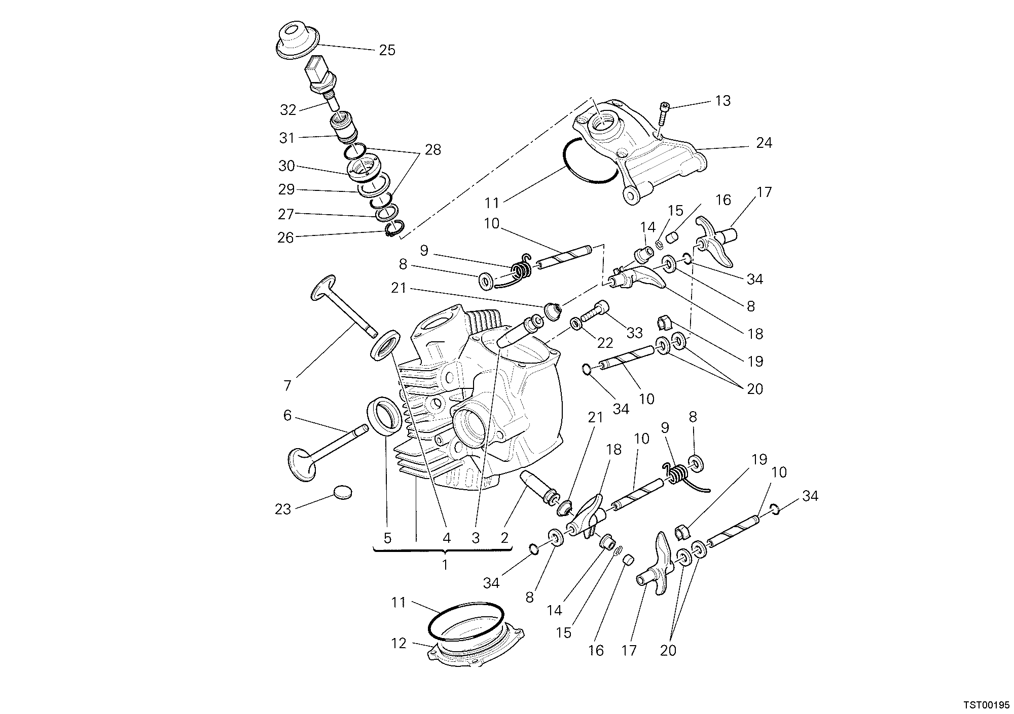 015 CULASSE HORIZONTALE POUR MONSTER S2R 1000 2006
