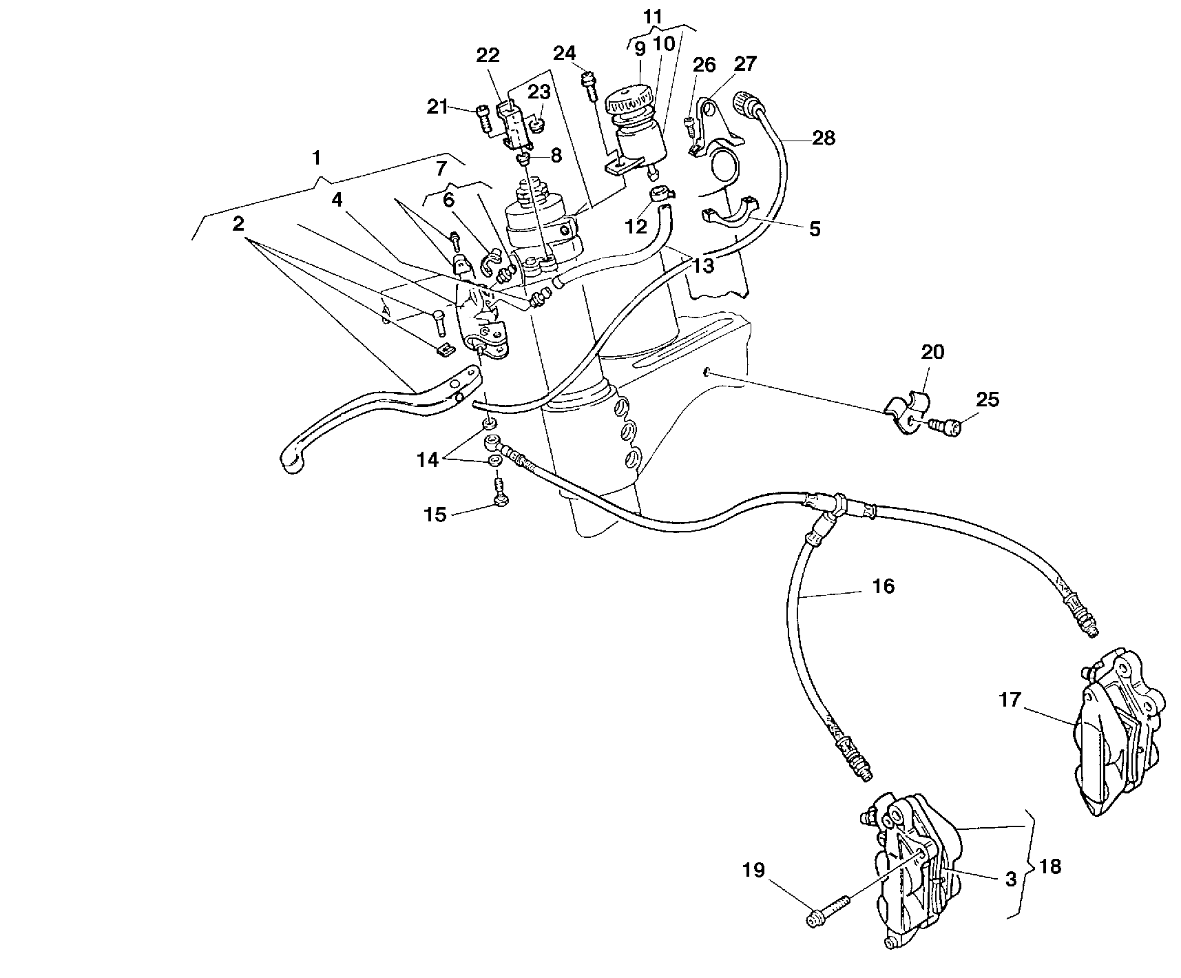250 SYSTEME DE FREIN AVANT POUR SUPERBIKE 996 R 1999