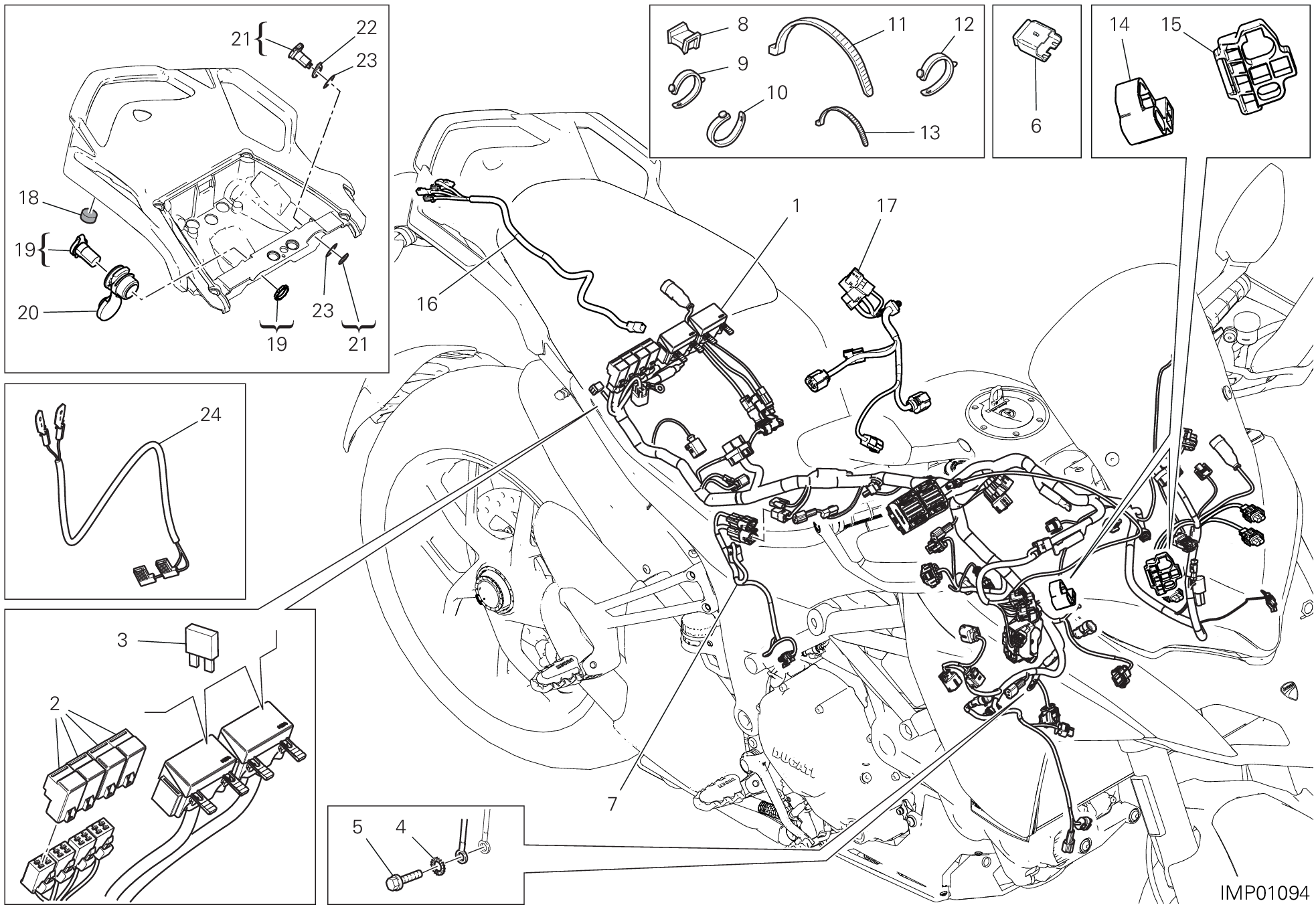 18B FAISCEAU DE FILS POUR MULTISTRADA 1260 TOURING 2018