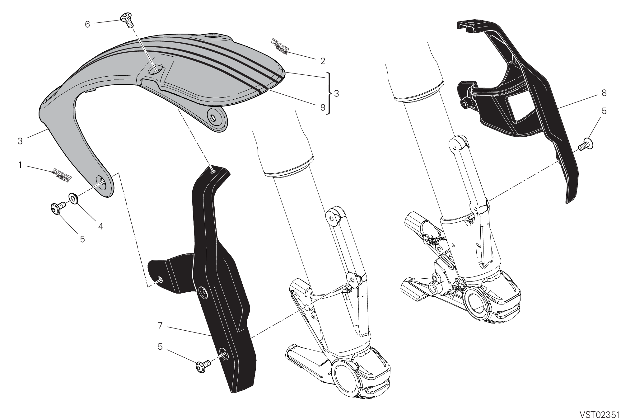 24A GARDE BOUE AVANT POUR SCRAMBLER 1100 TRIBUTE PRO 2023
