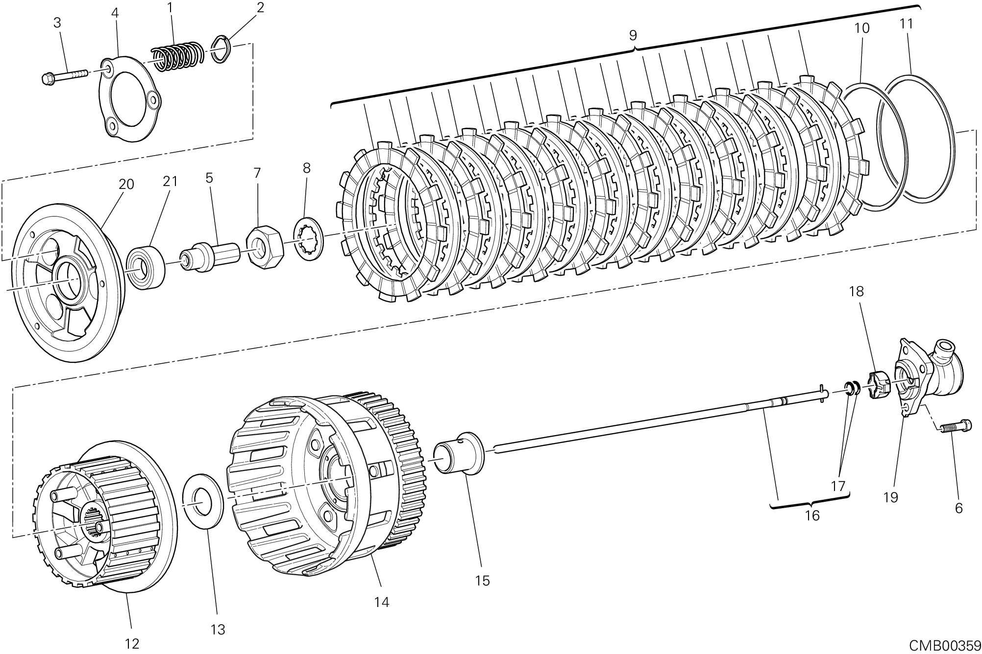 004 EMBRAYAGE POUR MONSTER 1100 DIESEL 2013