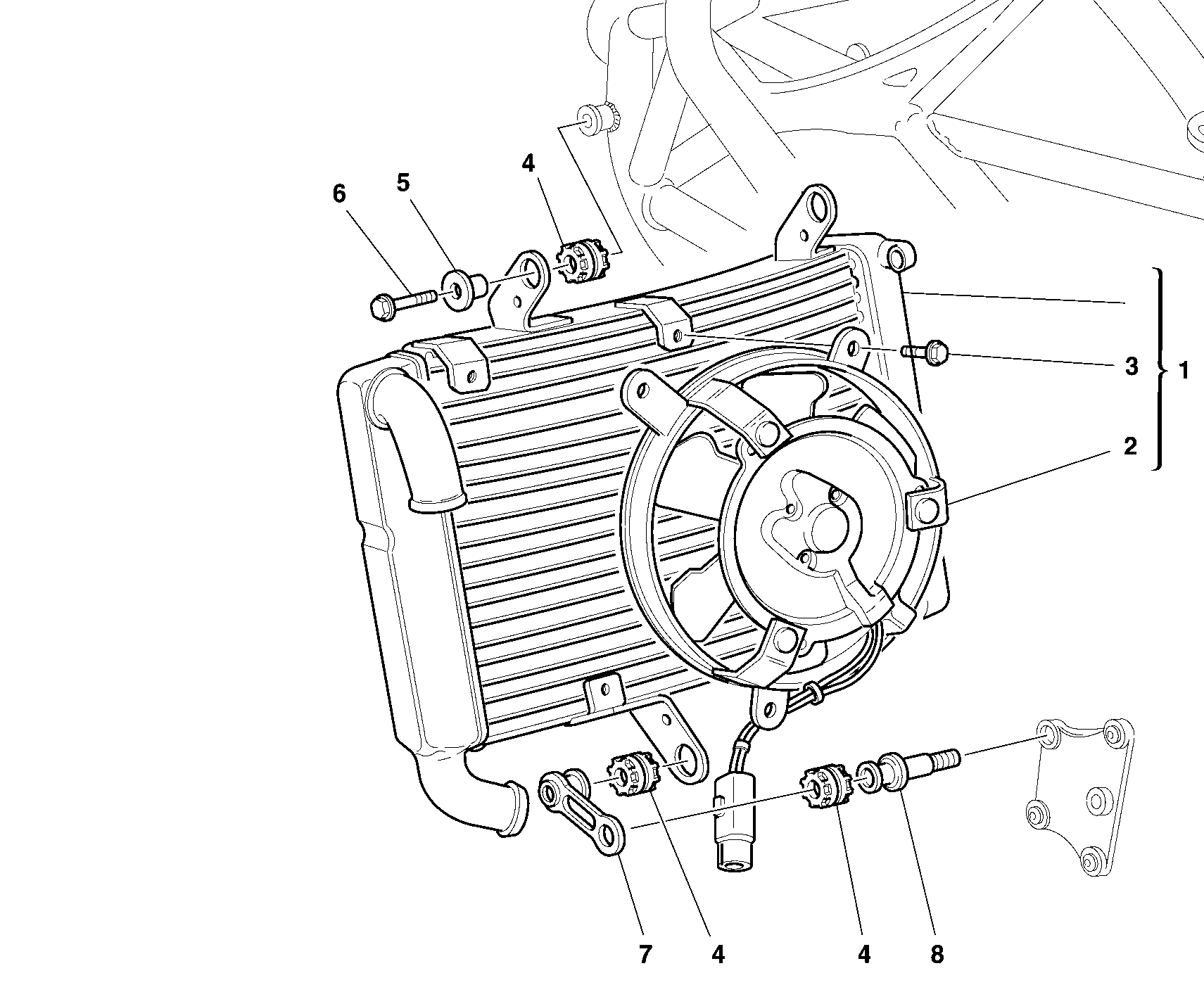 320 RADIATEUR DEAU POUR SUPERBIKE 996 1999