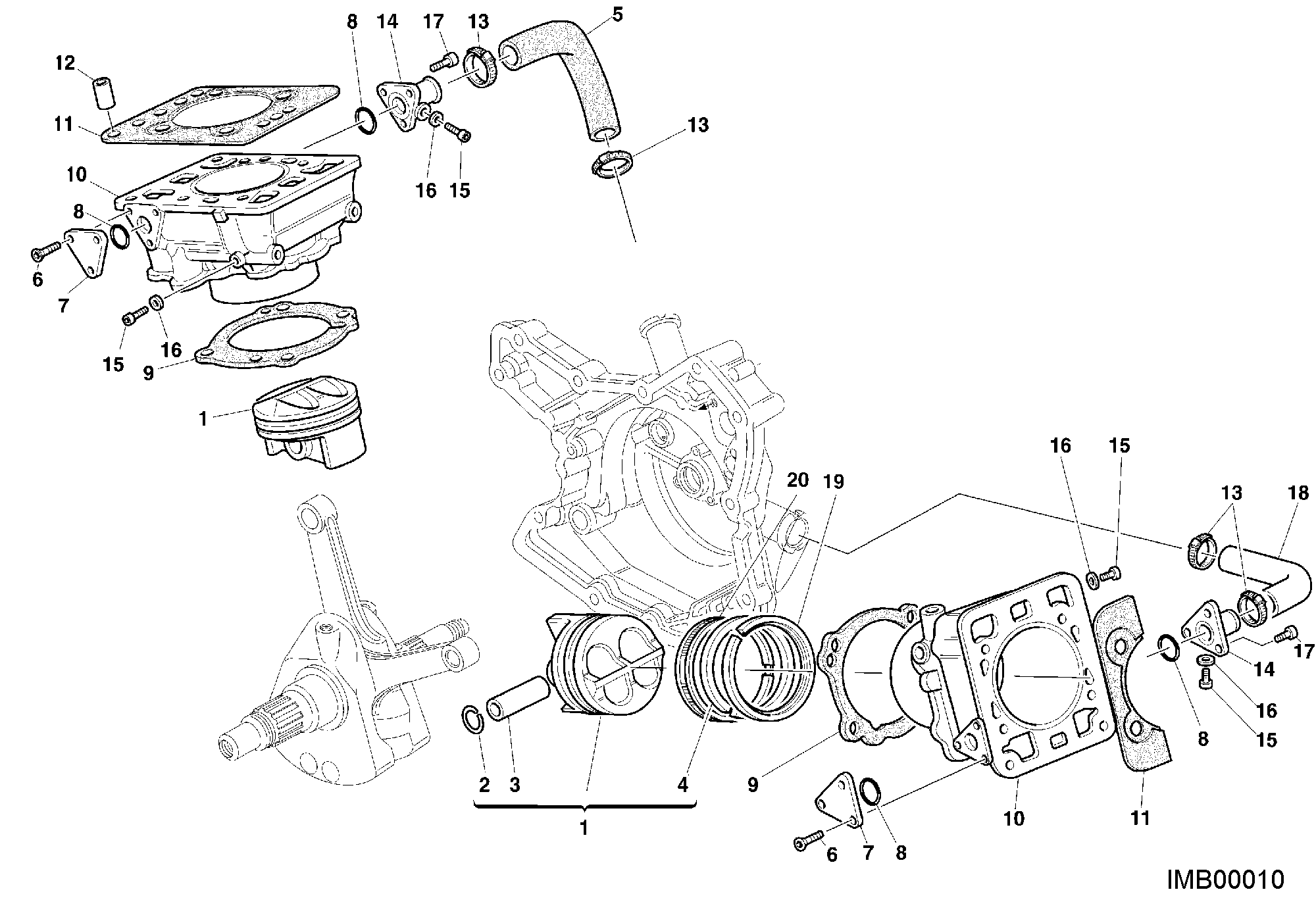 007 CYLINDRE PISTON POUR SUPERBIKE 996 RS 2000