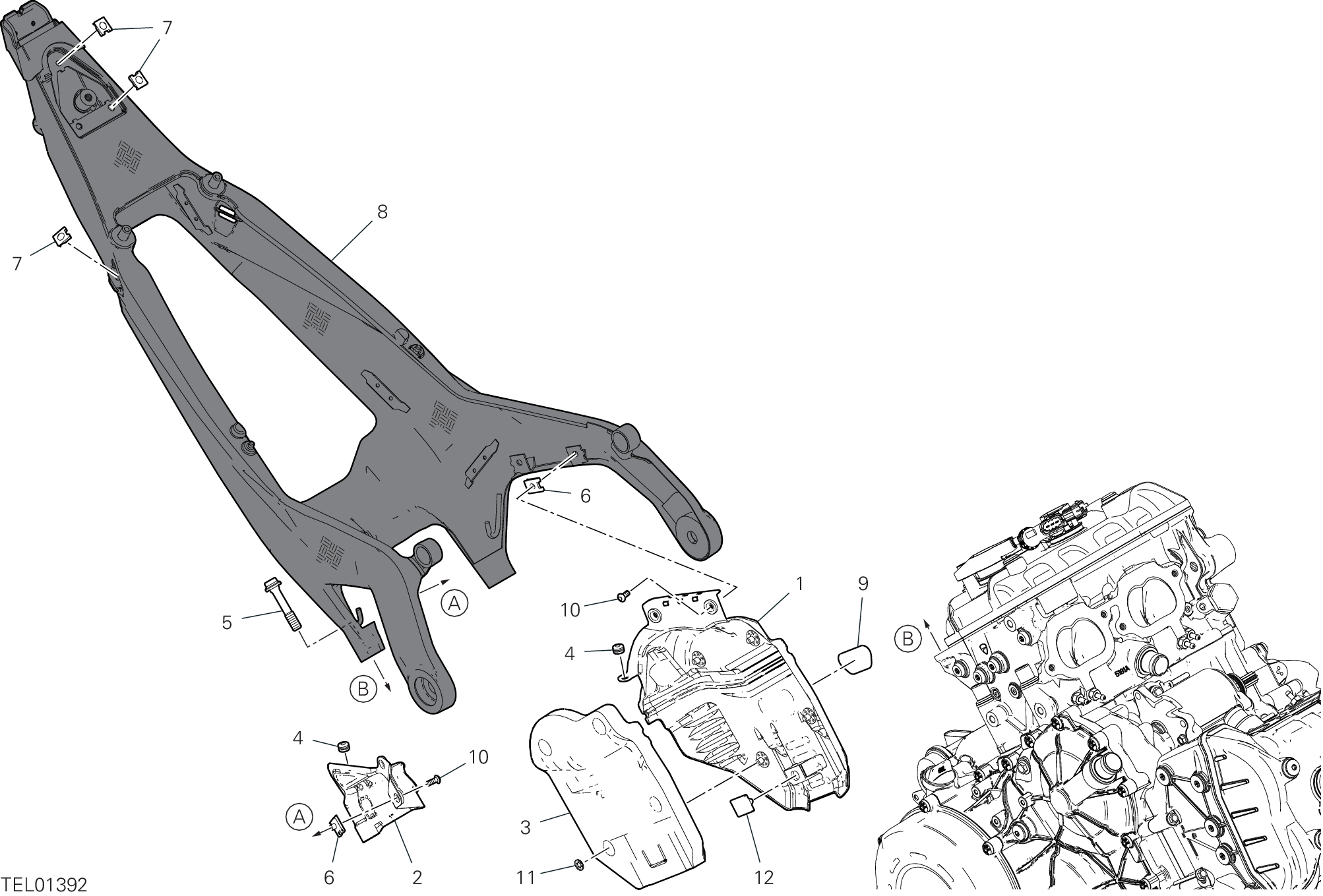 33B BRIDE ARRIERE POUR SUPERBIKE SUPERLEGGERA V4 2020