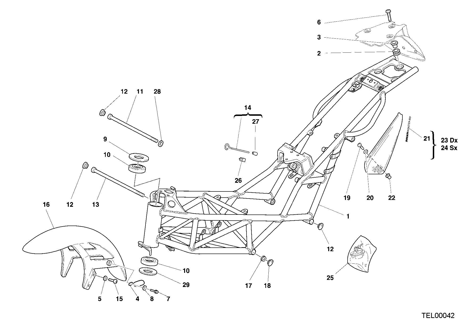 031 CADRE POUR MONSTER 600 2000
