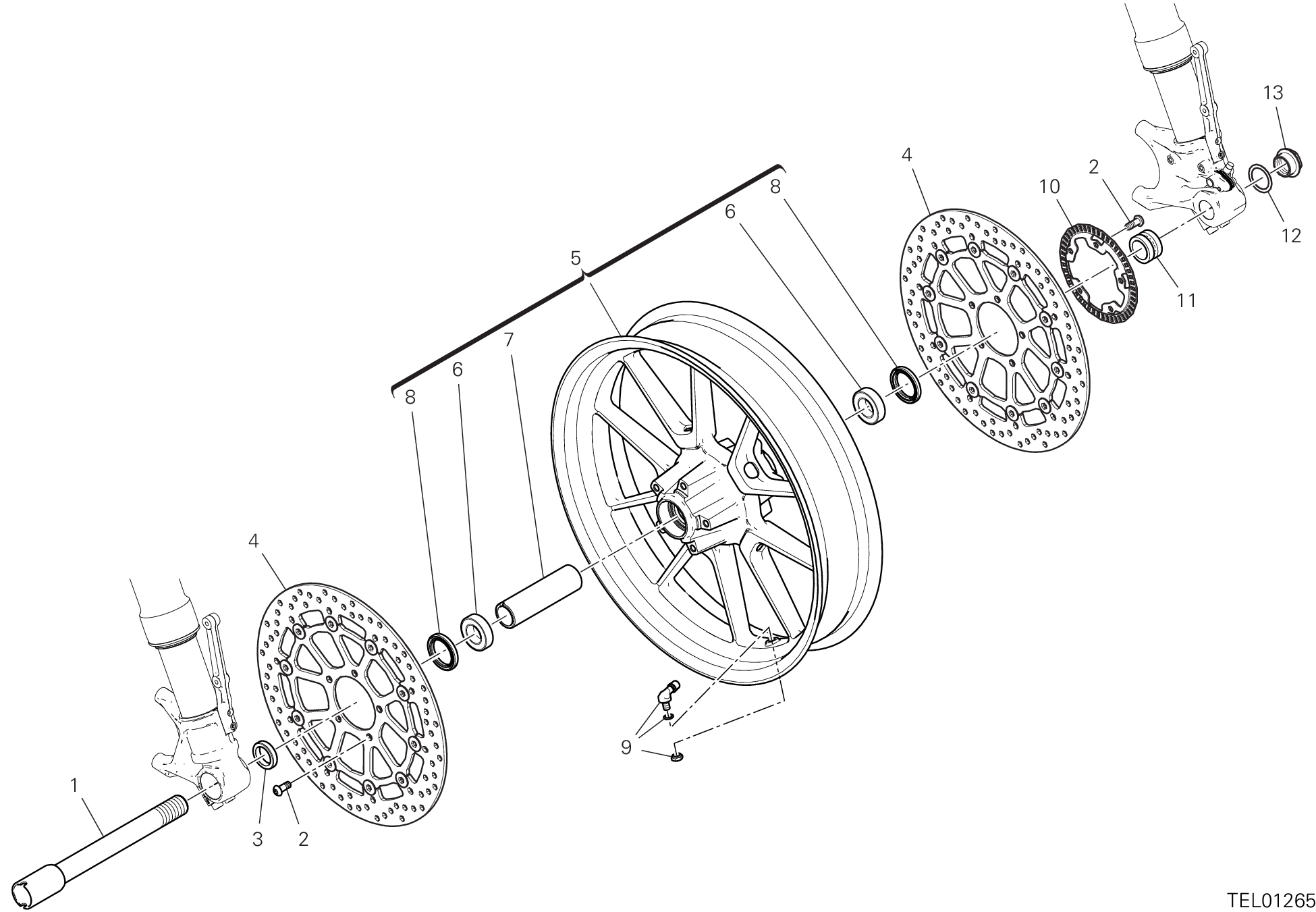 27A ROUE AVANT POUR DIAVEL 1260 S 2019