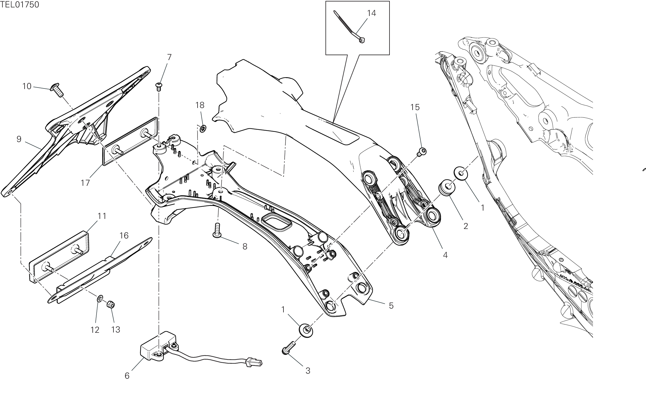21A PORTE BALAI POUR SUPERBIKE PANIGALE V4 2025