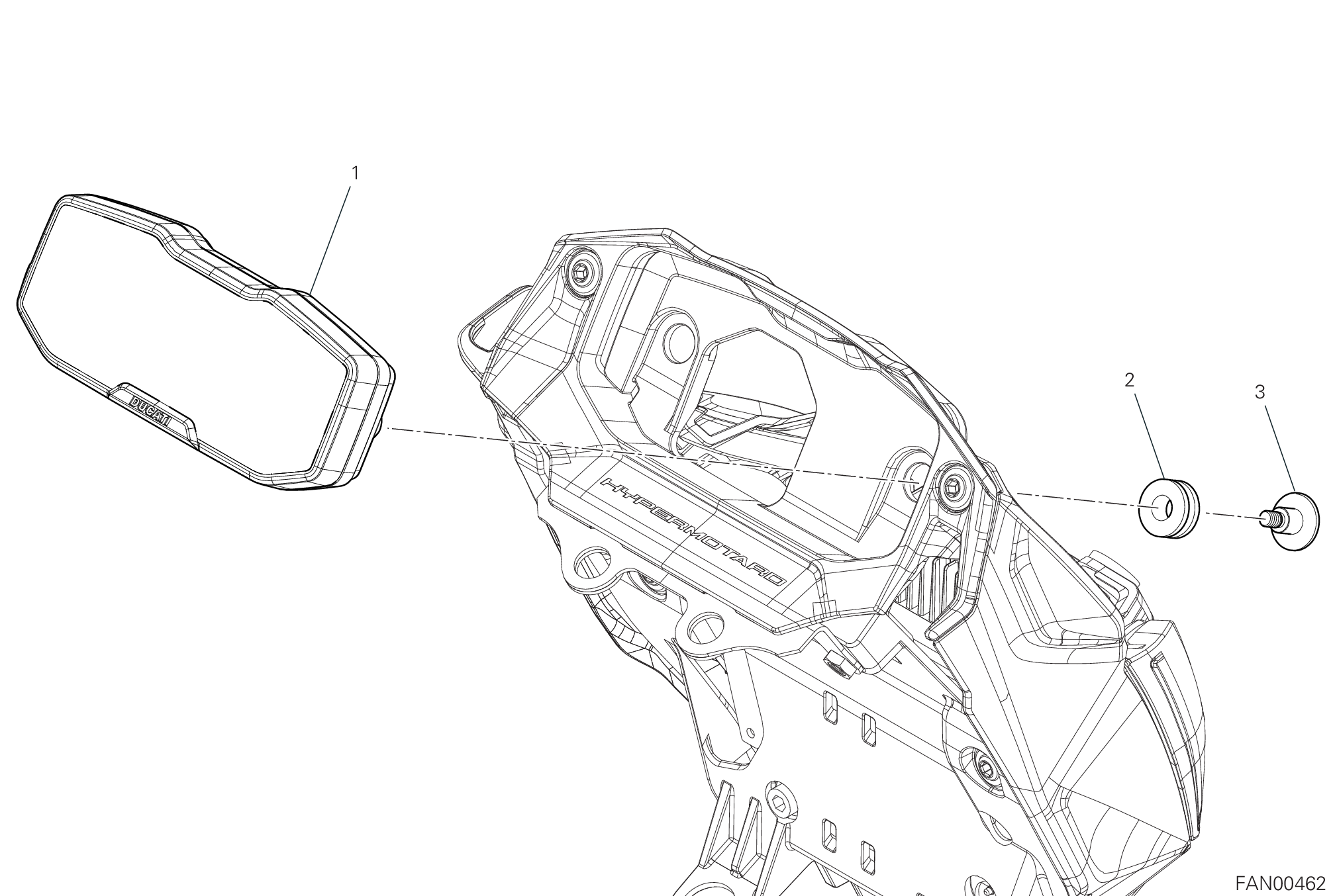 14A TABLEAU DE BORD POUR HYPERMOTARD 698 MONO 2024