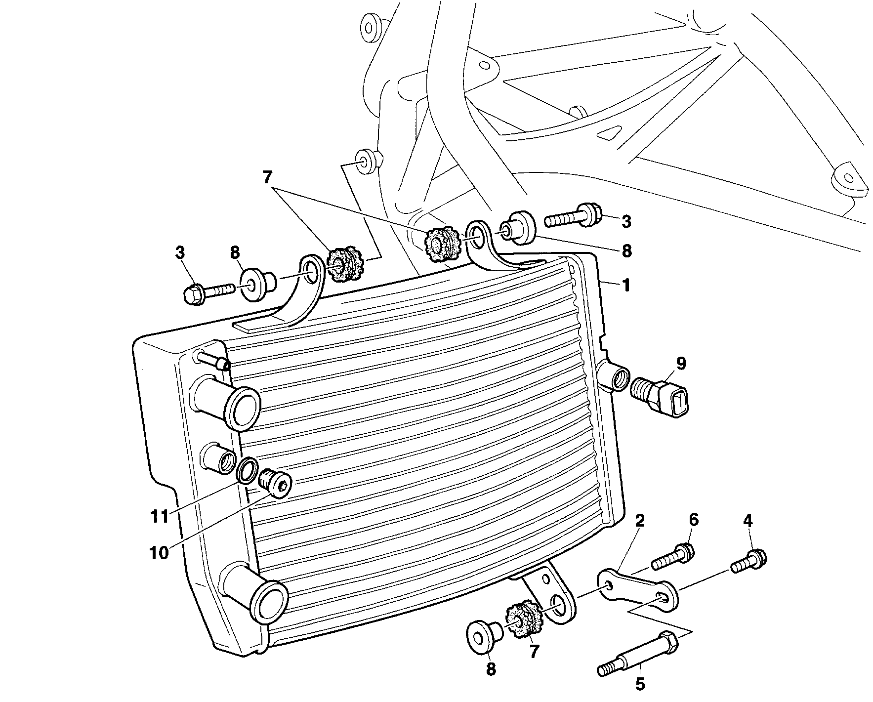 032 RADIATEUR DEAU POUR SUPERBIKE 916 R 1998