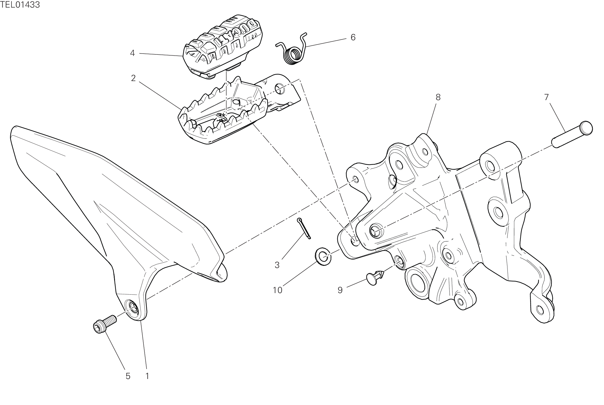 26B REPOSE PIEDS DROIT POUR MULTISTRADA V4 2021