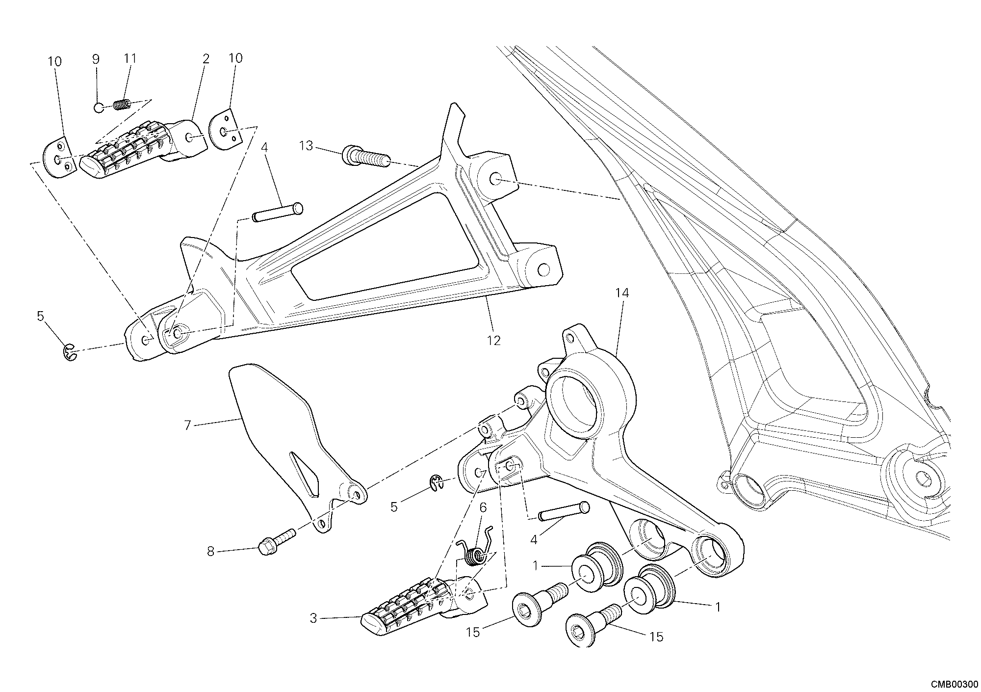 31A REPOSE PIEDS DROIT POUR MONSTER 1100 EVO ABS 2012