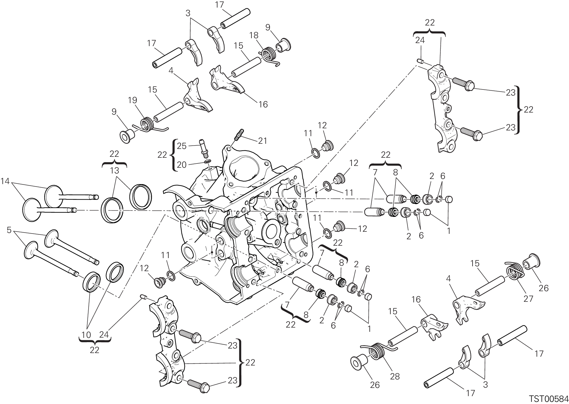 015 CULASSE HORIZONTALE POUR MULTISTRADA 950 2018