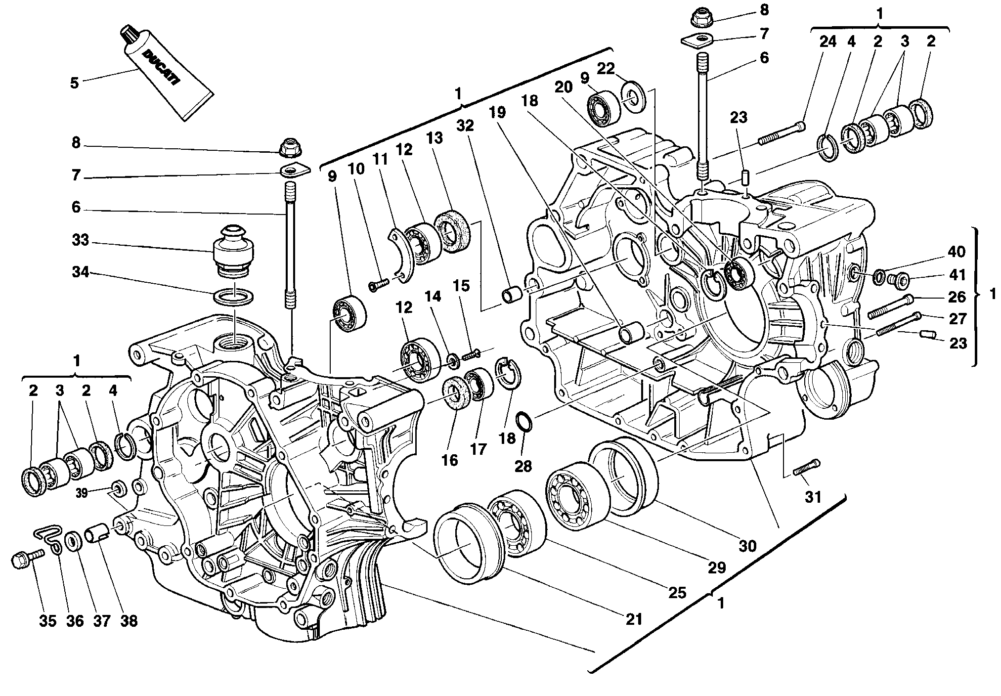 010 CARTER MOTEUR POUR MONSTER 600 DARK 1998