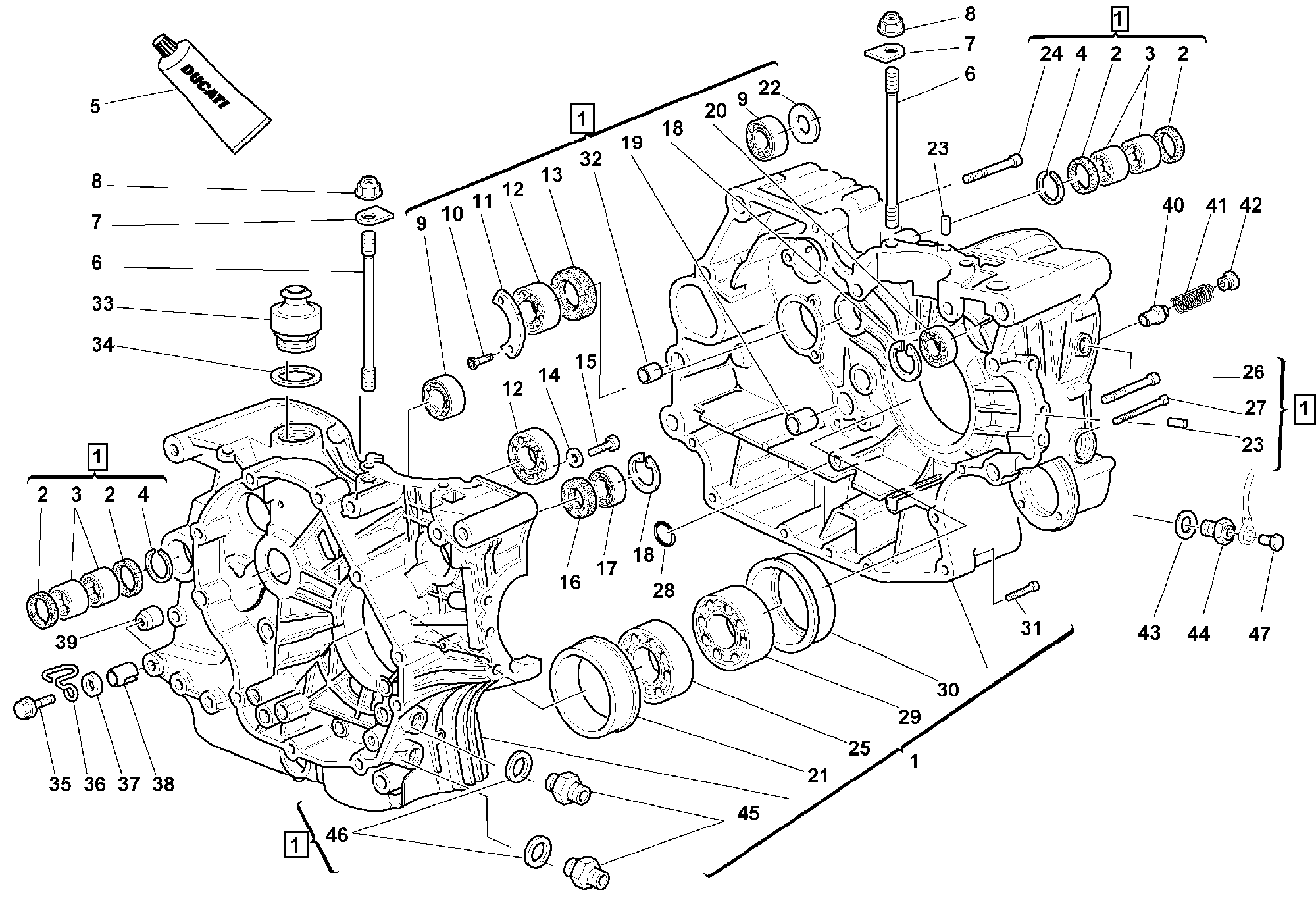 010 CARTER MOTEUR POUR MONSTER 900 1999