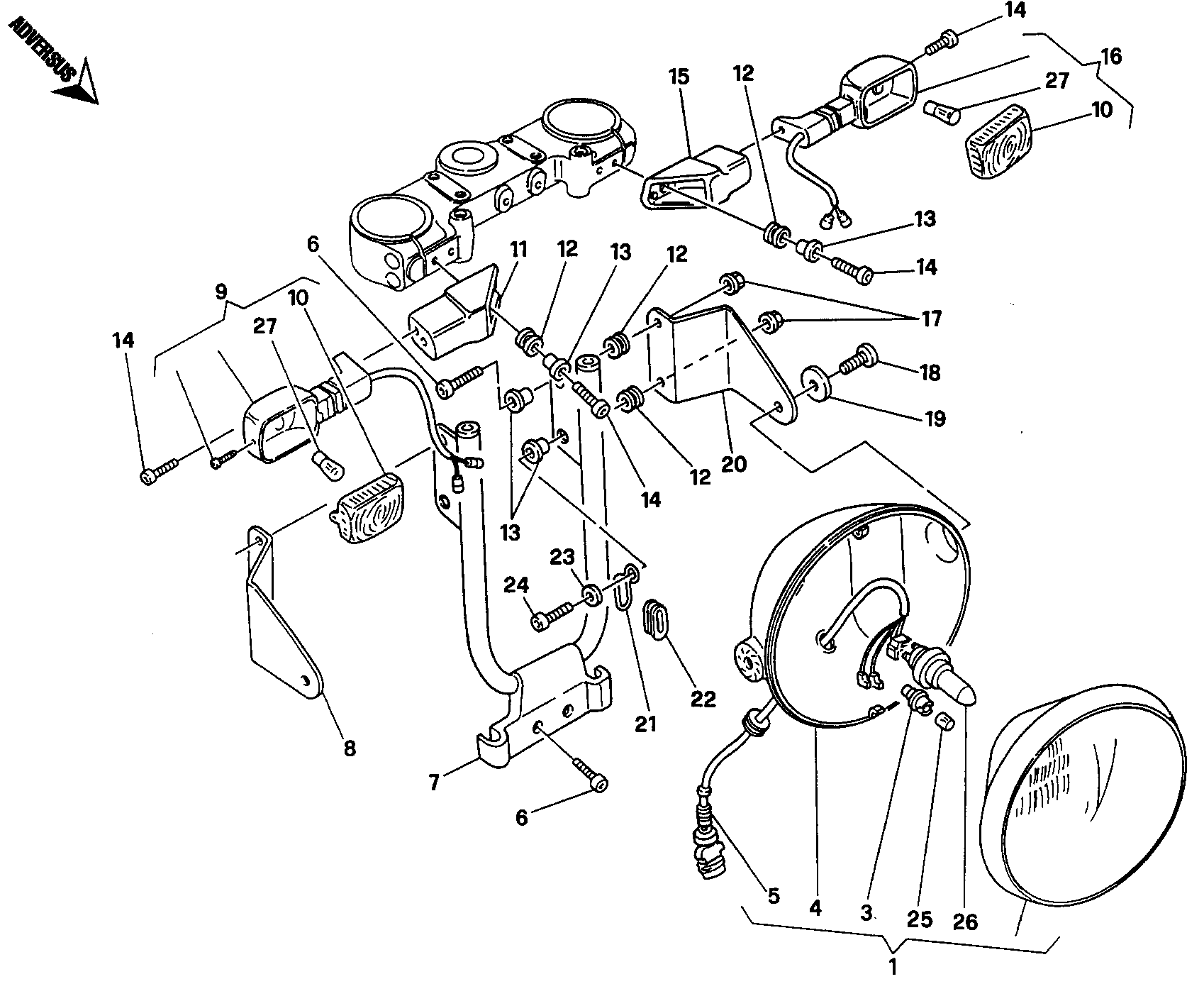 021 FEU AVANT POUR MONSTER 600 1993