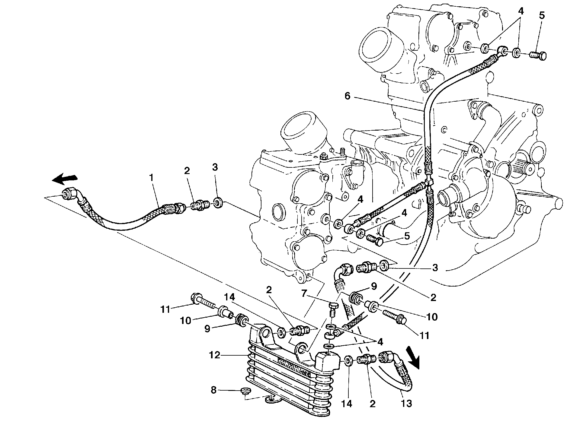 370 RADIATEUR A HUILE POUR SUPERBIKE 996 R 1999