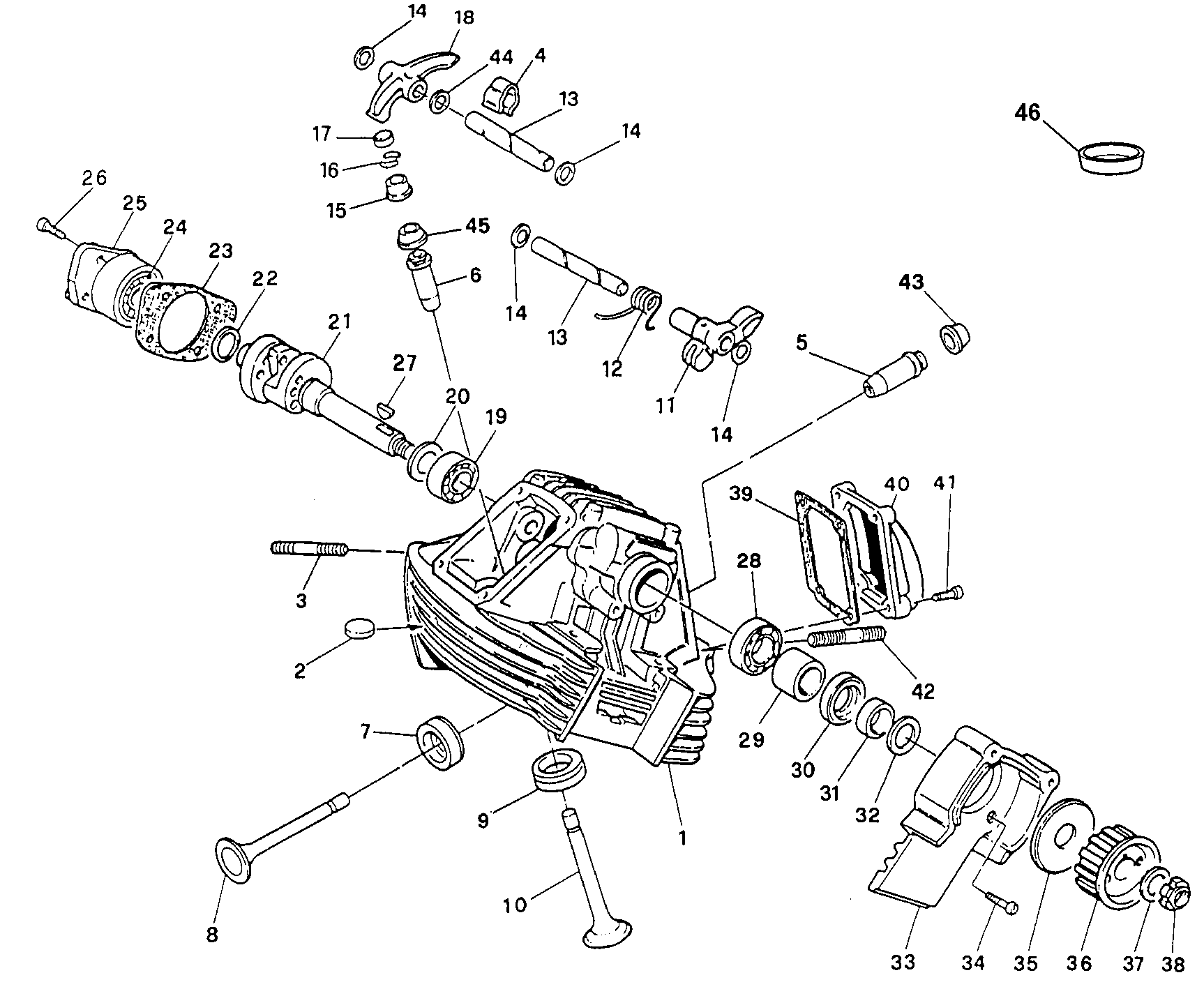 013 CULASSE VERTICALE POUR SUPERSPORT 400 SS 1997
