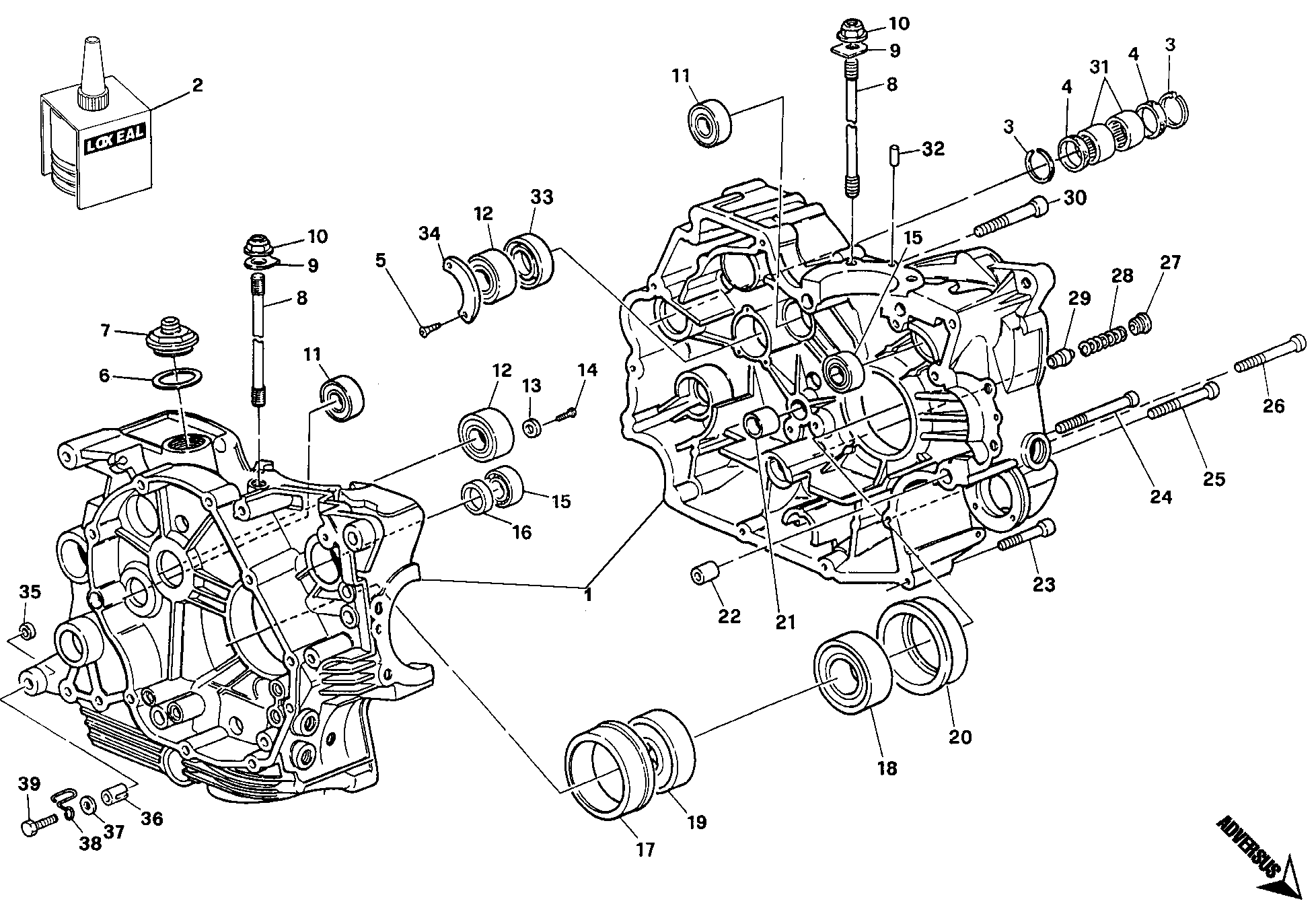 010 CARTER MOTEUR POUR MONSTER 600 1995