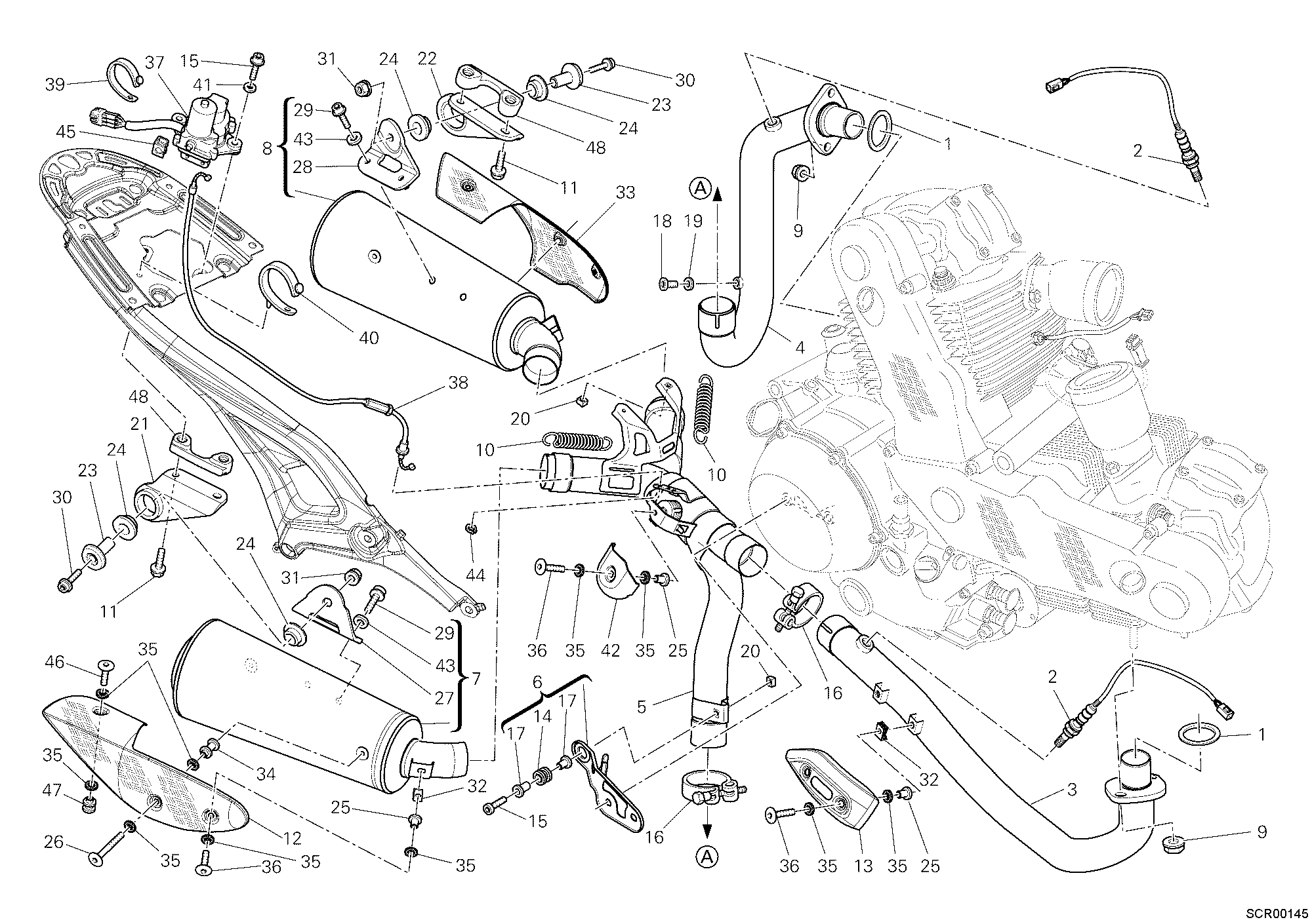 020 ECHAPPEMENT POUR MONSTER 1100 S ABS 2010