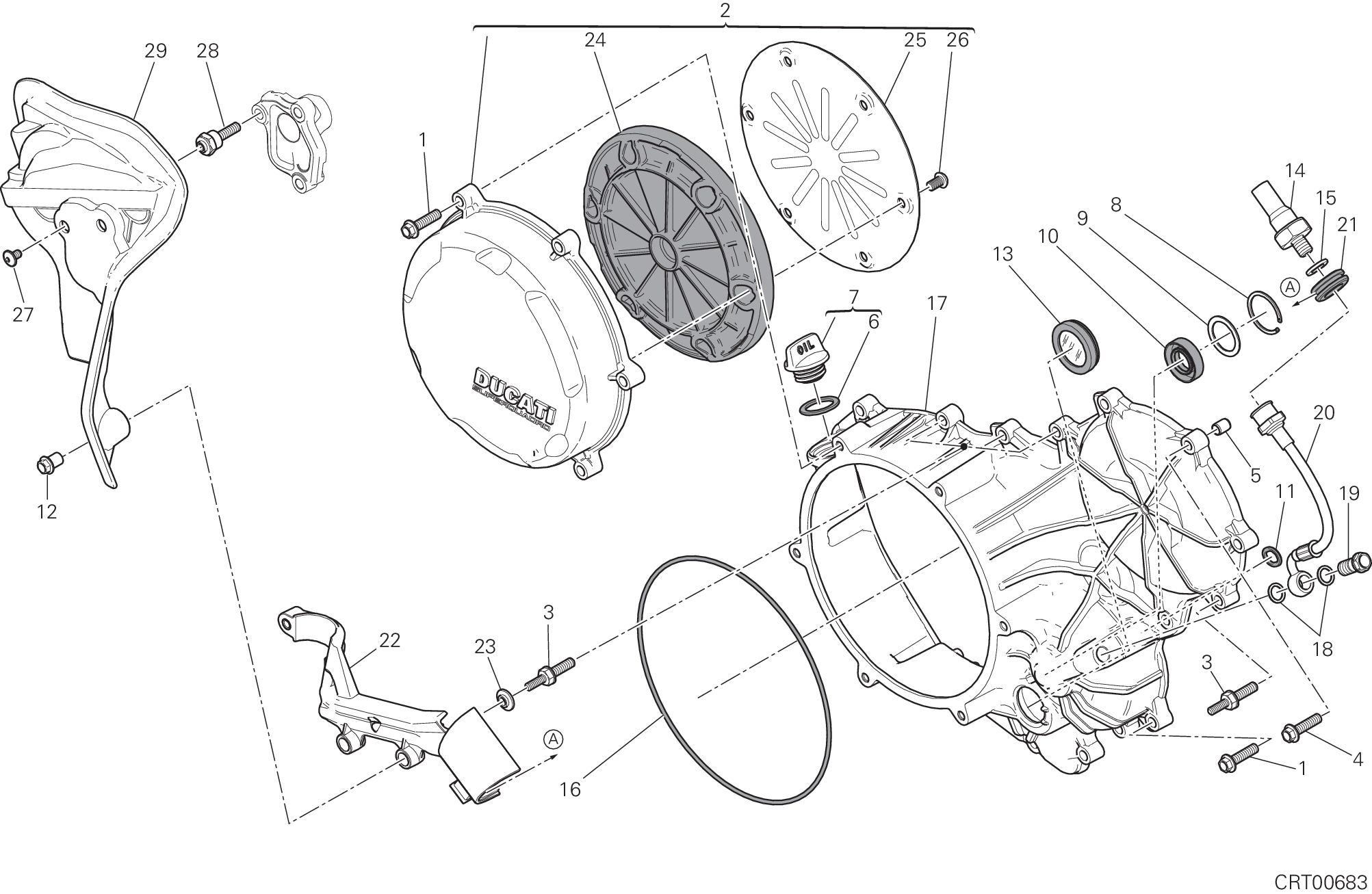 005 COUVERCLE DEMBRAYAGE DISTRIBUTION POUR SUPERBIKE PANIGALE R 2016