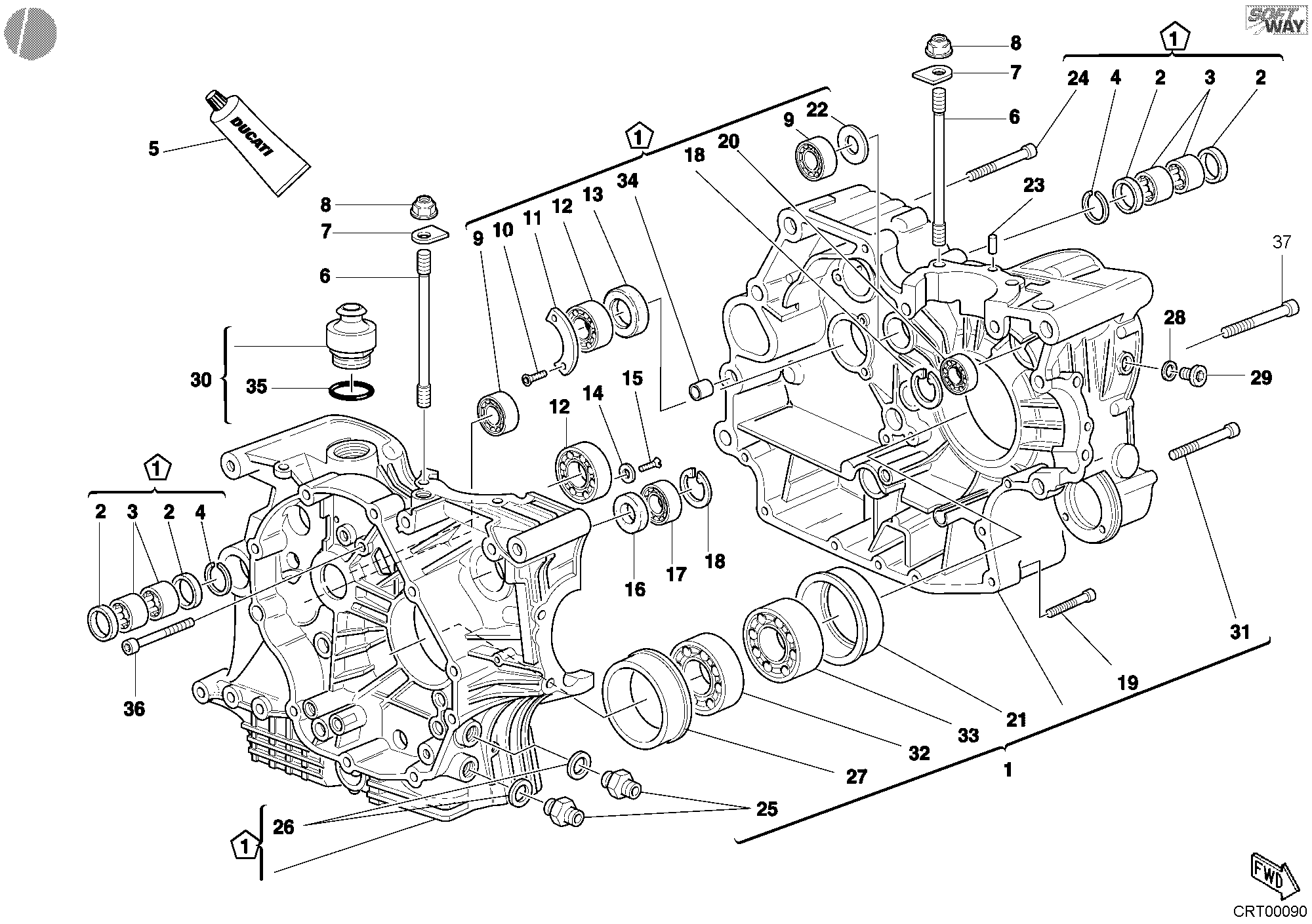 010 CARTER MOTEUR POUR SPORT TOURING ST4 S 2003