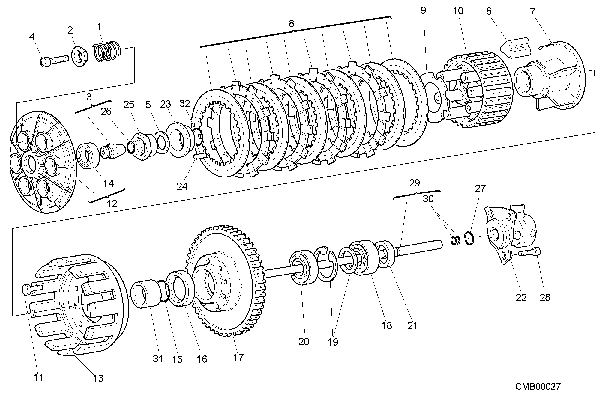 004 EMBRAYAGE POUR MONSTER S4 2001