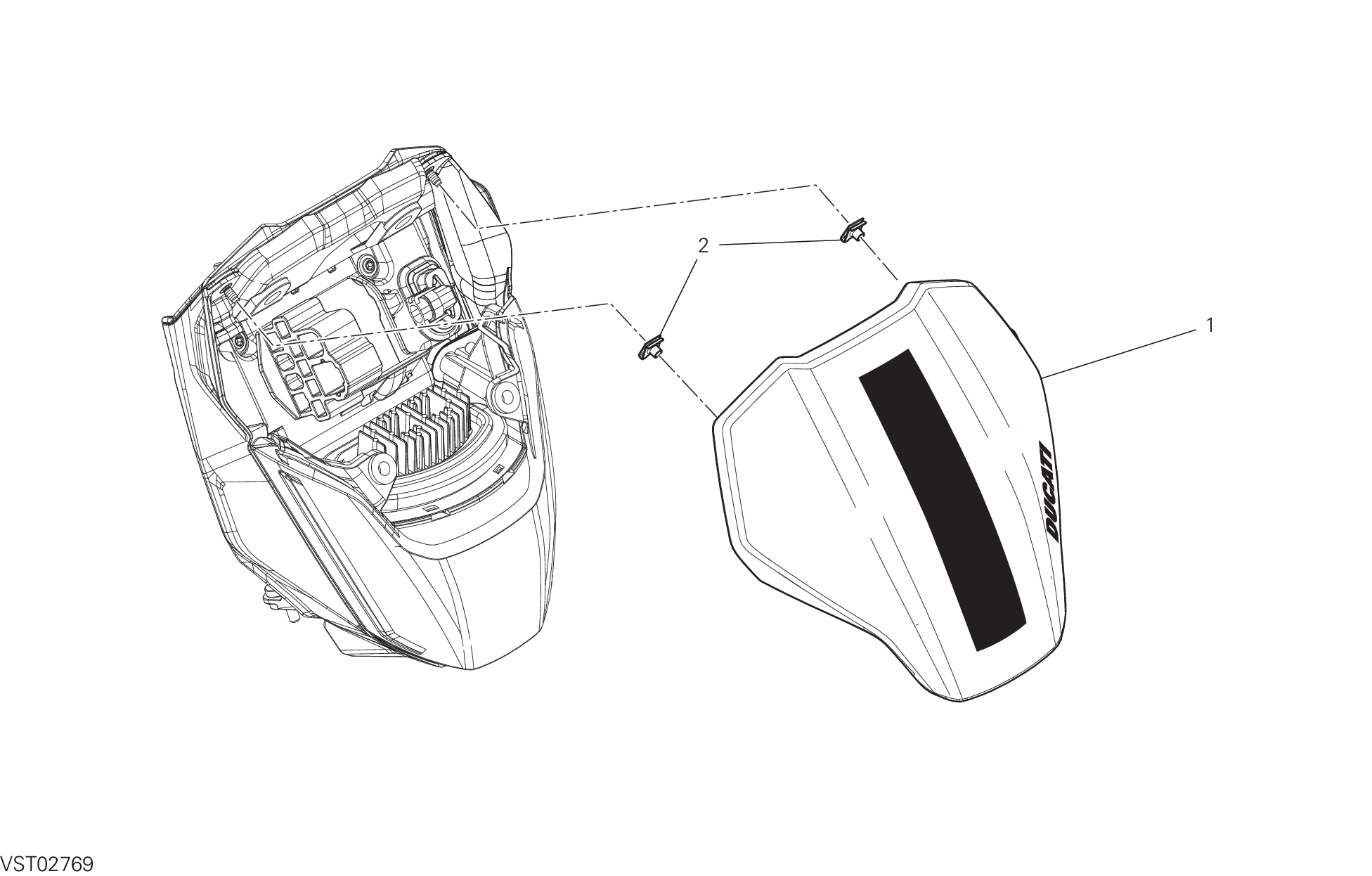 36A CAPOT AVANT POUR HYPERMOTARD 698 MONO 2024