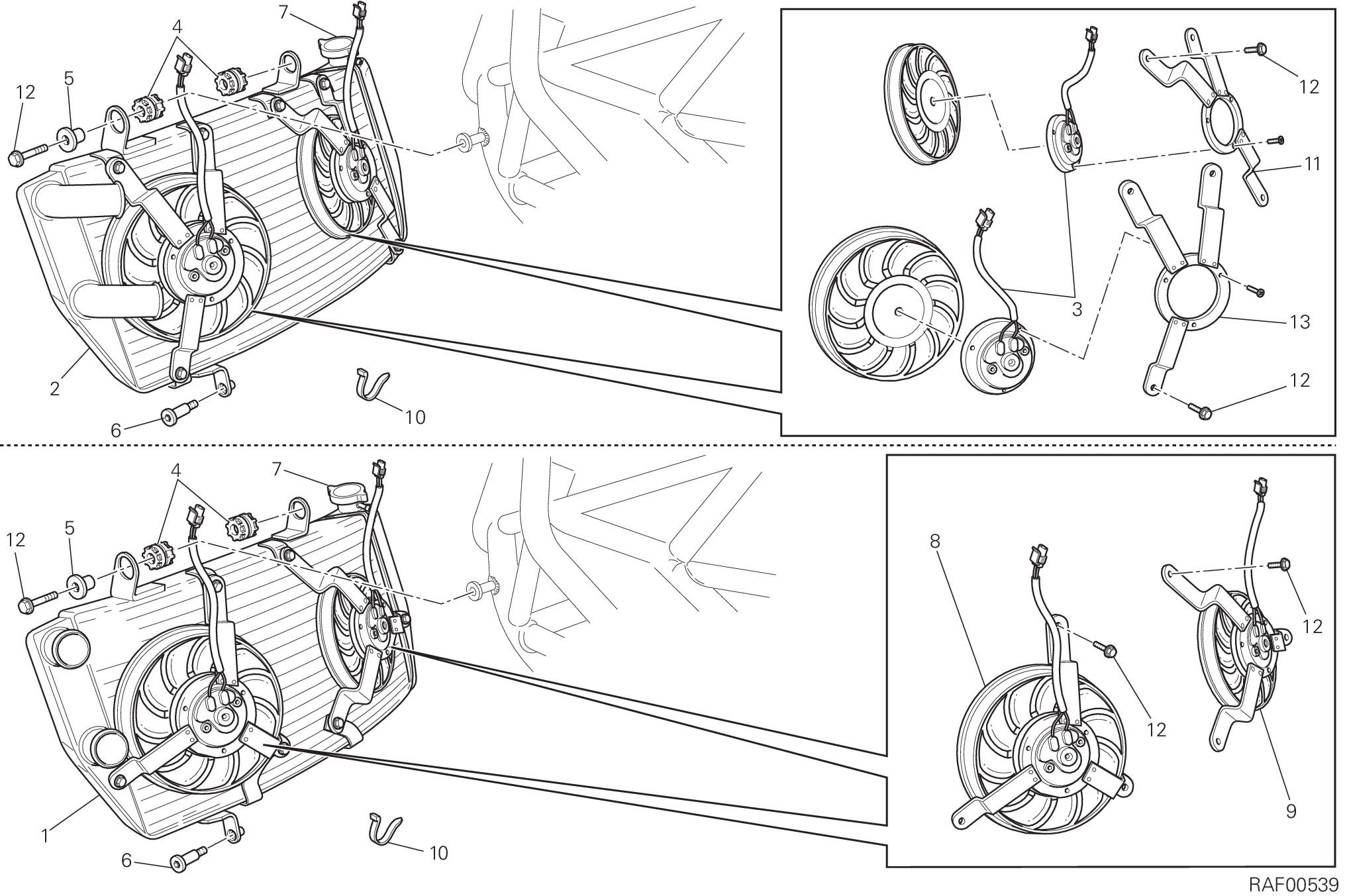 030 RADIATEUR DEAU POUR SUPERBIKE 848 2009