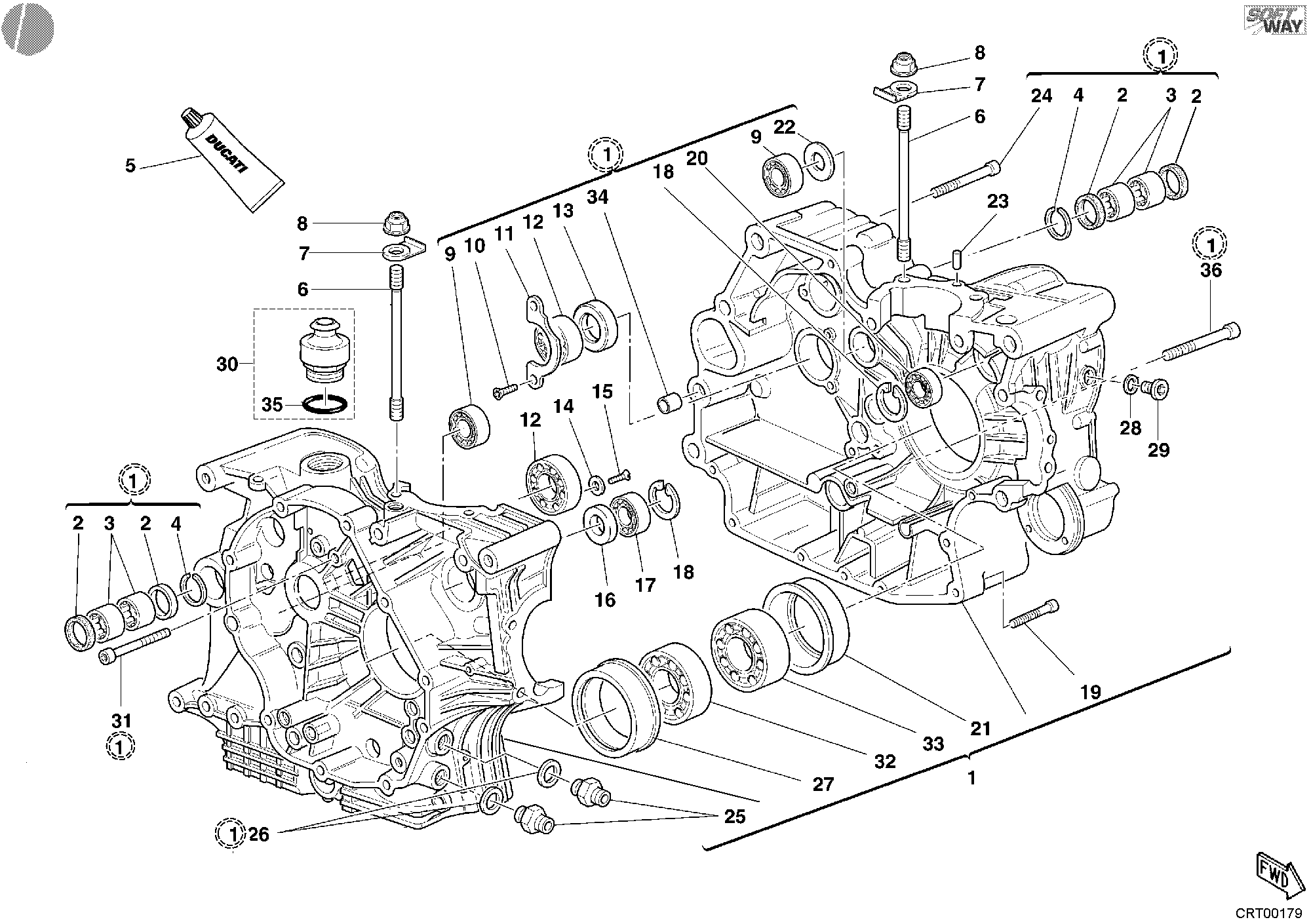 010 CARTER MOTEUR POUR SPORT TOURING ST4 S 2004