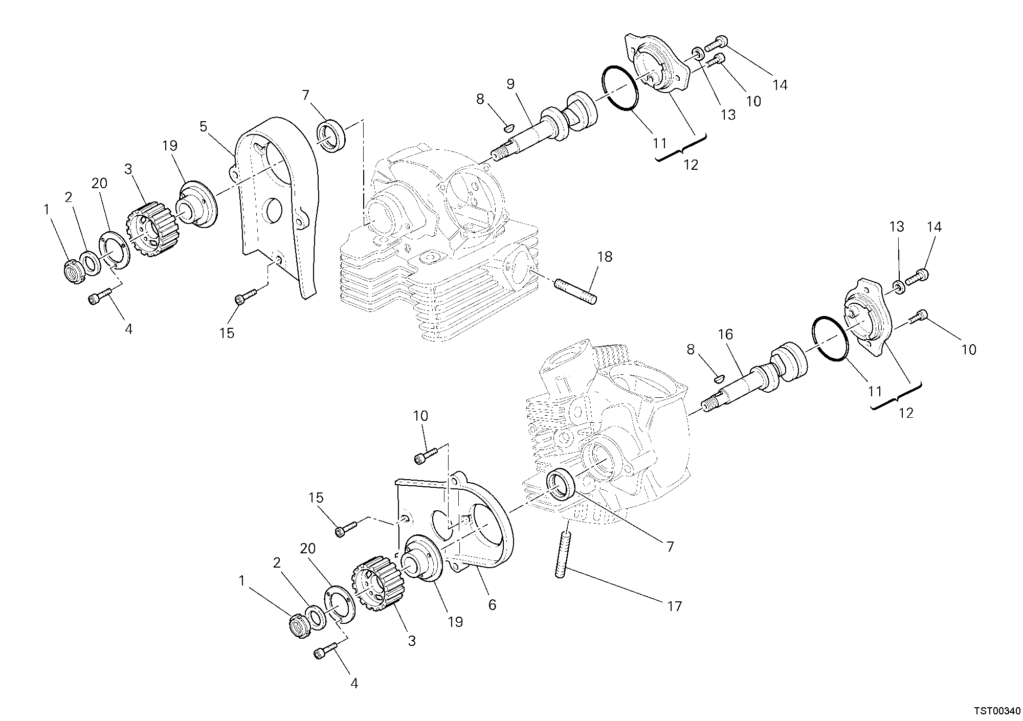 013 ARBRE A CAMES POUR MONSTER S2R 1000 2008
